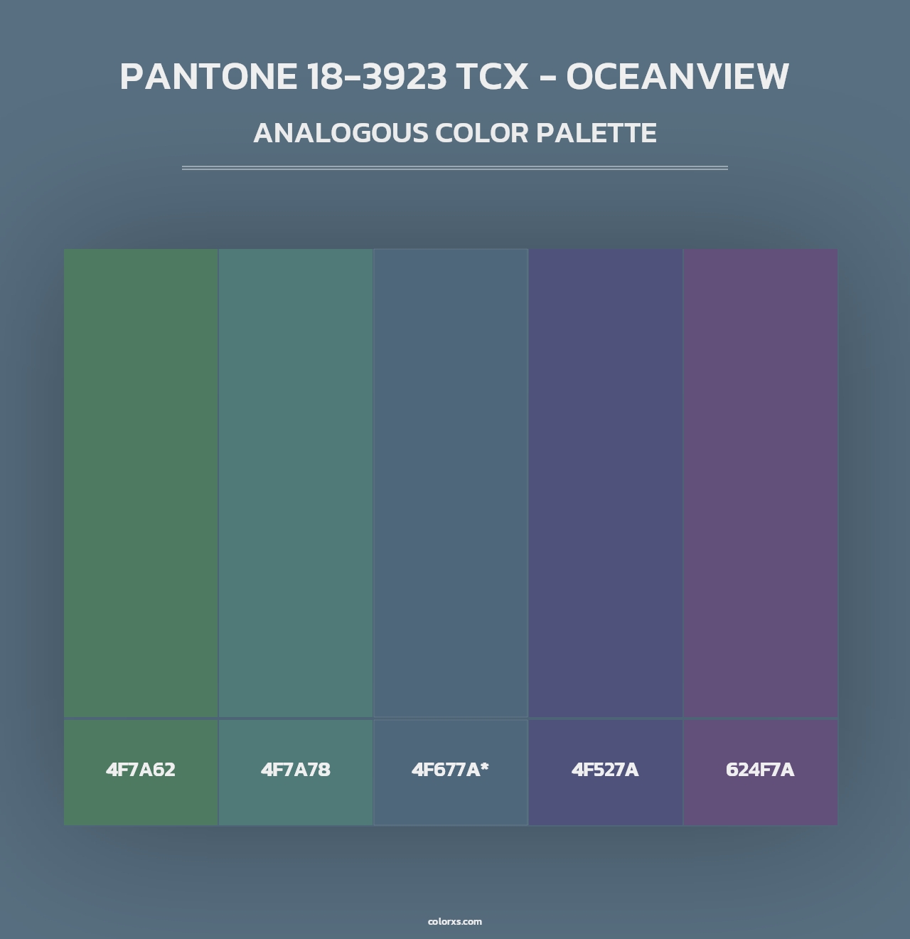 PANTONE 18-3923 TCX - Oceanview - Analogous Color Palette