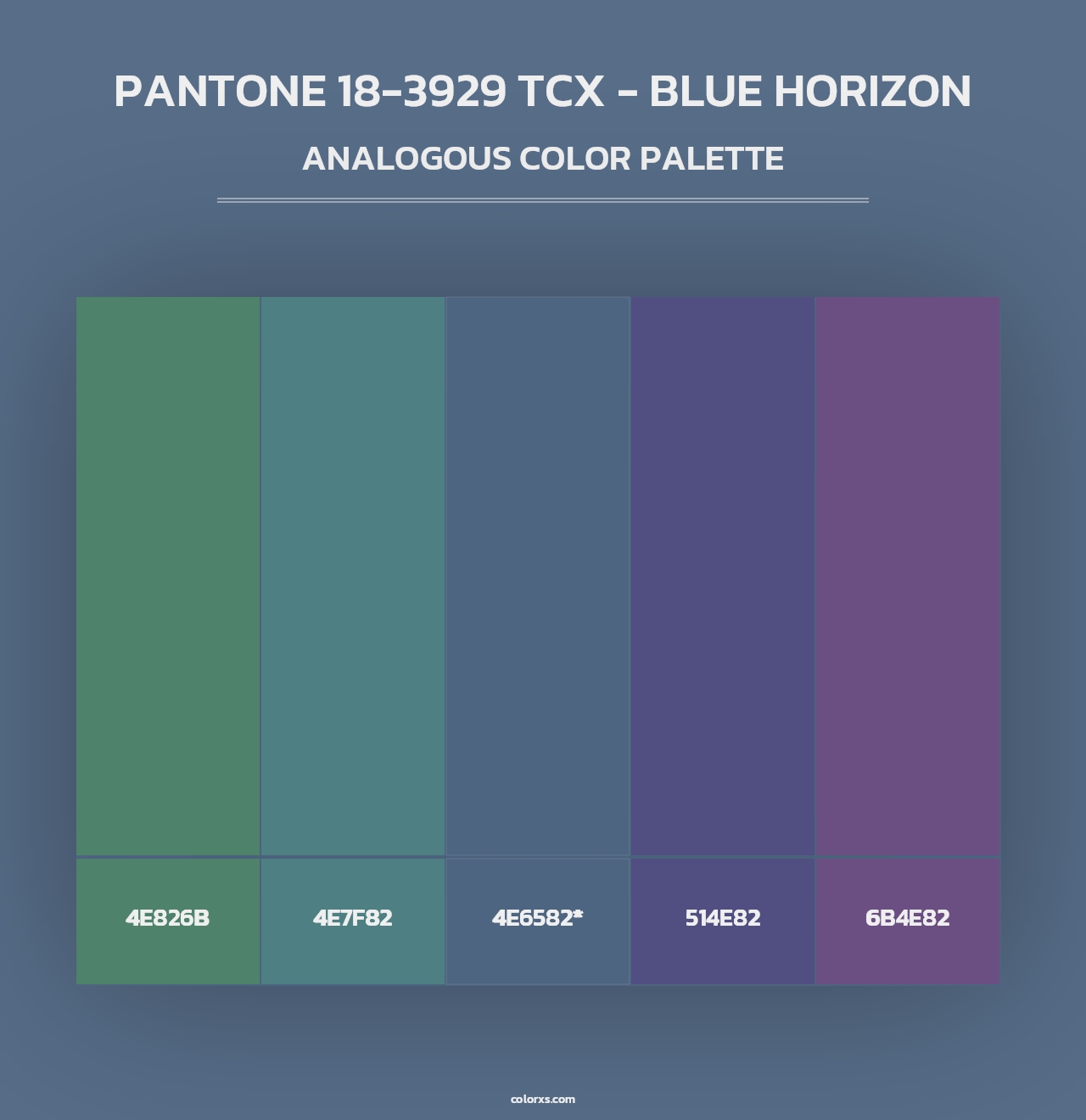 PANTONE 18-3929 TCX - Blue Horizon - Analogous Color Palette