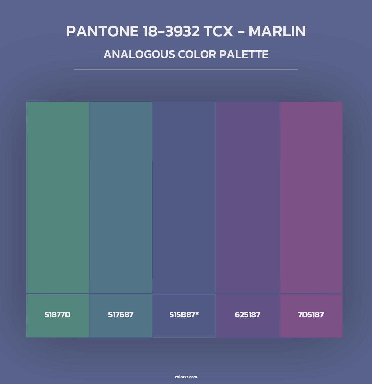 PANTONE 18-3932 TCX - Marlin - Analogous Color Palette