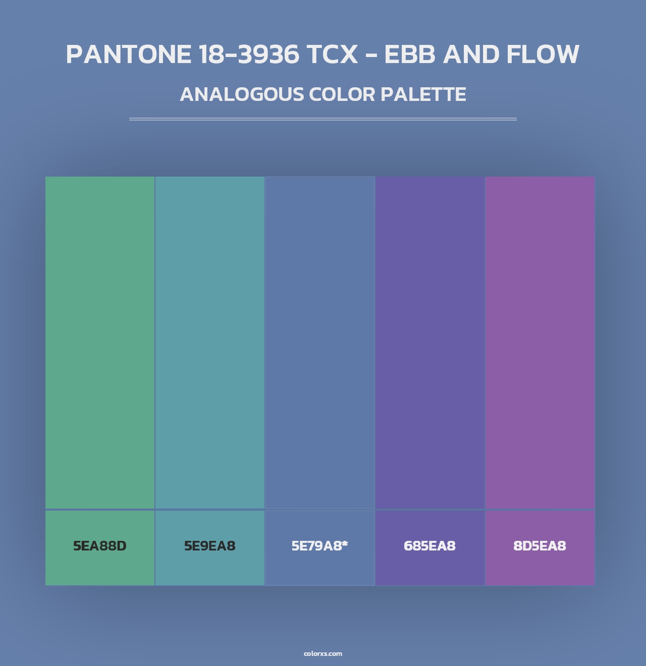 PANTONE 18-3936 TCX - Ebb and Flow - Analogous Color Palette