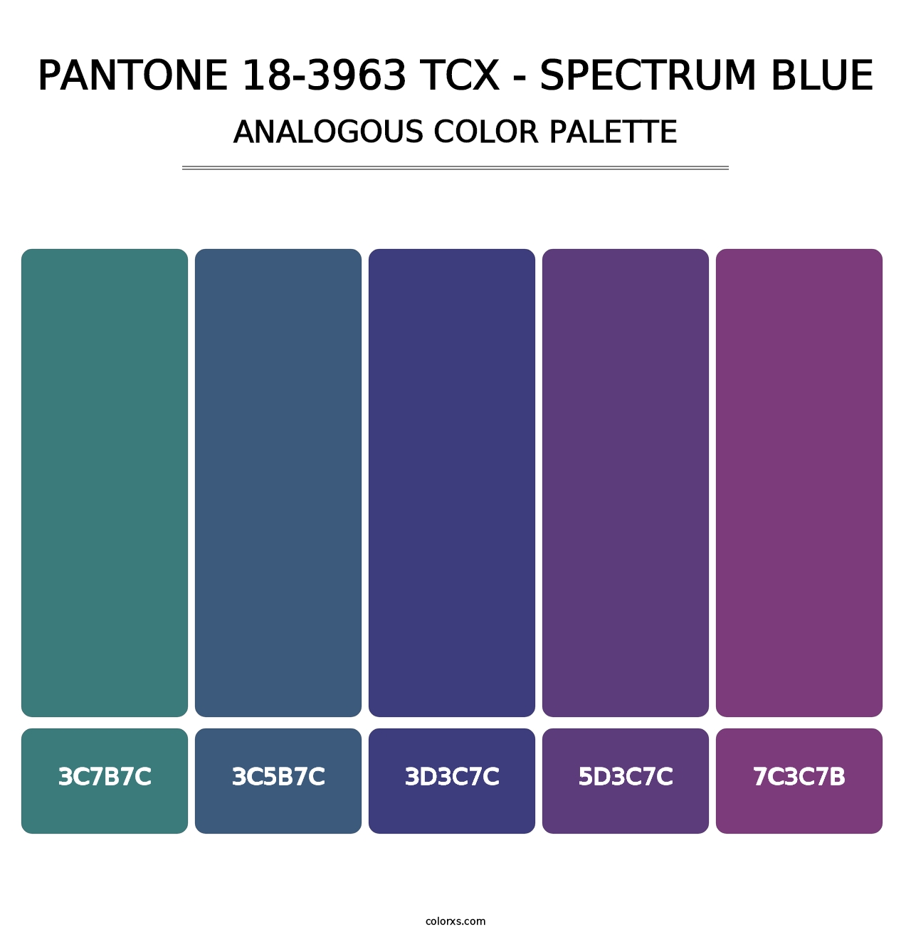 PANTONE 18-3963 TCX - Spectrum Blue - Analogous Color Palette
