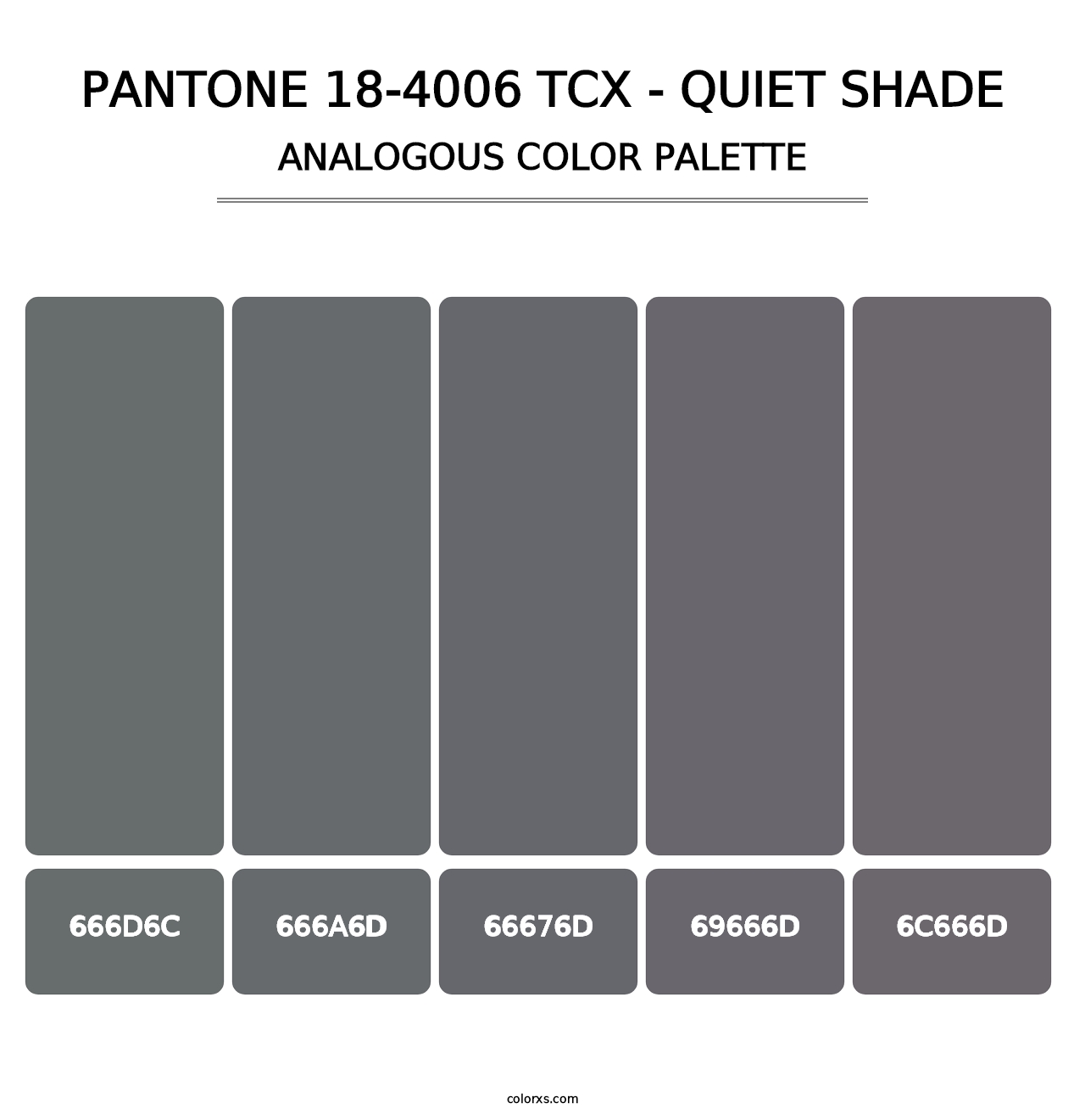 PANTONE 18-4006 TCX - Quiet Shade - Analogous Color Palette