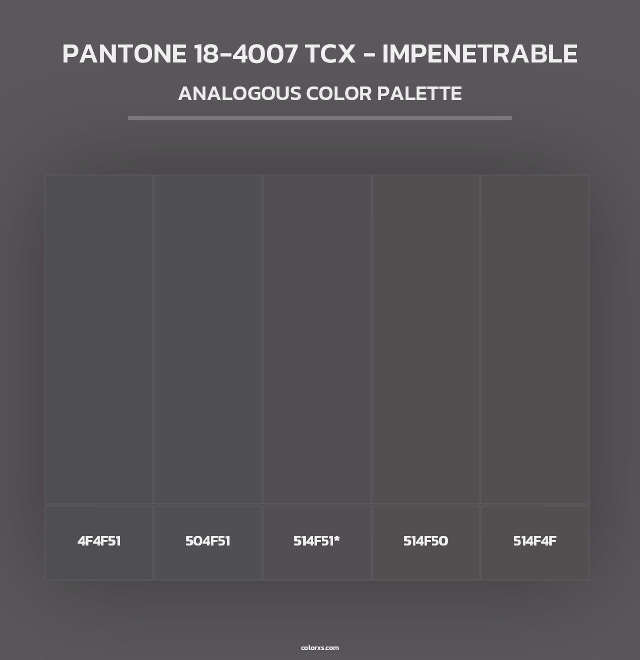PANTONE 18-4007 TCX - Impenetrable - Analogous Color Palette