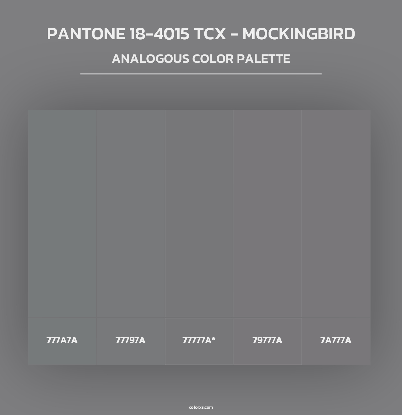 PANTONE 18-4015 TCX - Mockingbird - Analogous Color Palette