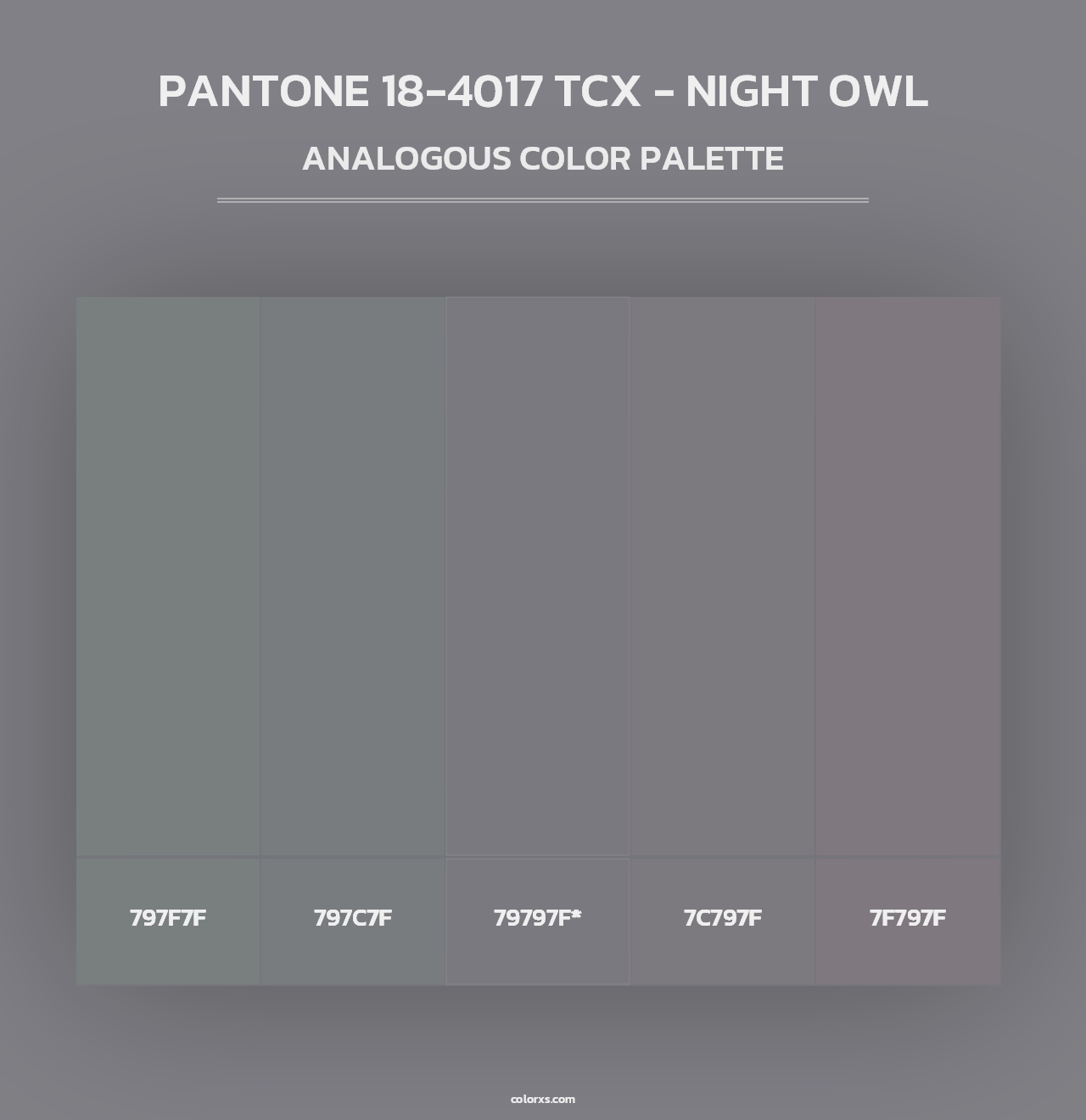 PANTONE 18-4017 TCX - Night Owl - Analogous Color Palette