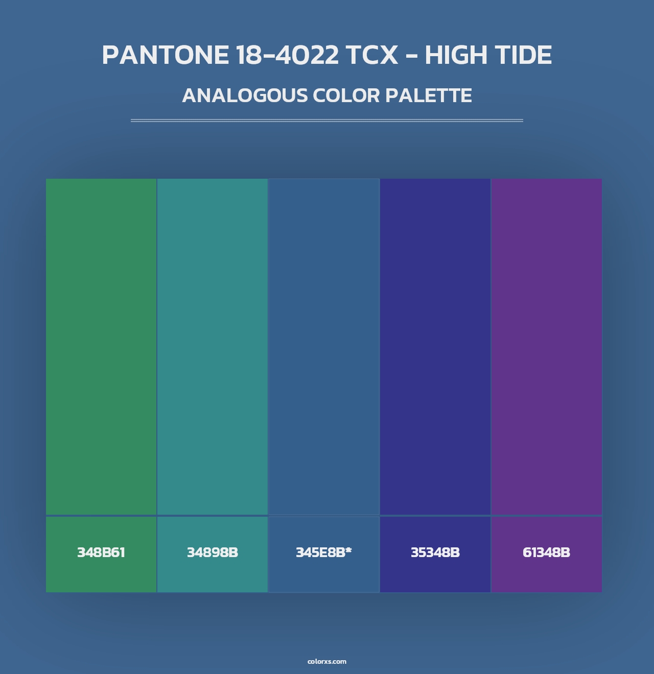 PANTONE 18-4022 TCX - High Tide - Analogous Color Palette