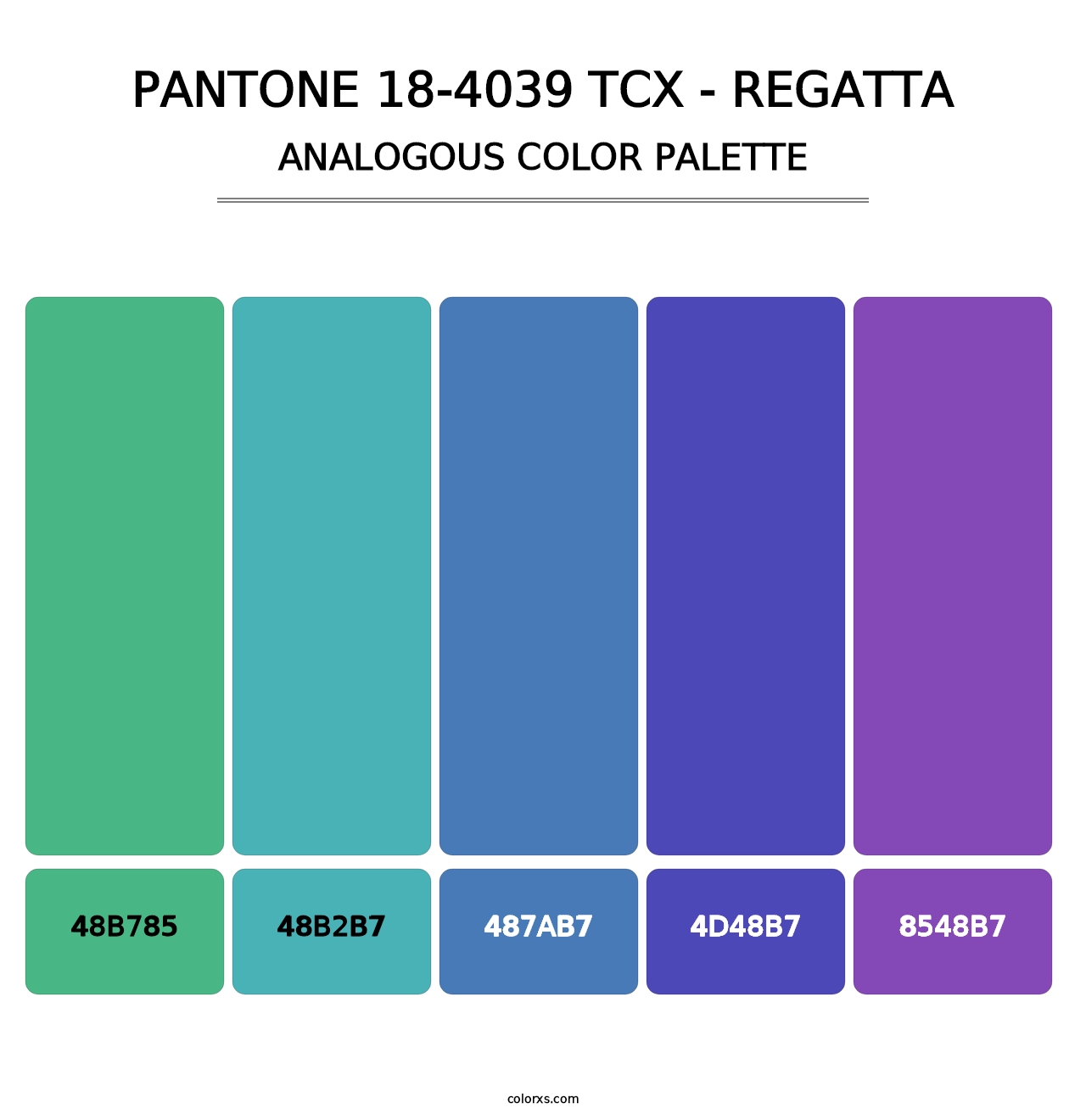 PANTONE 18-4039 TCX - Regatta - Analogous Color Palette
