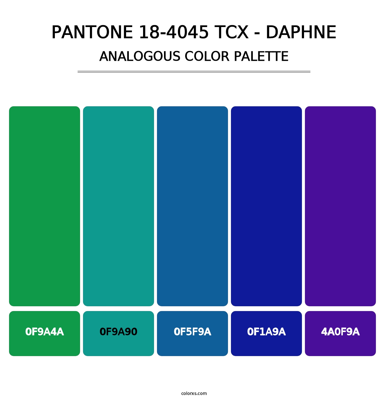 PANTONE 18-4045 TCX - Daphne - Analogous Color Palette