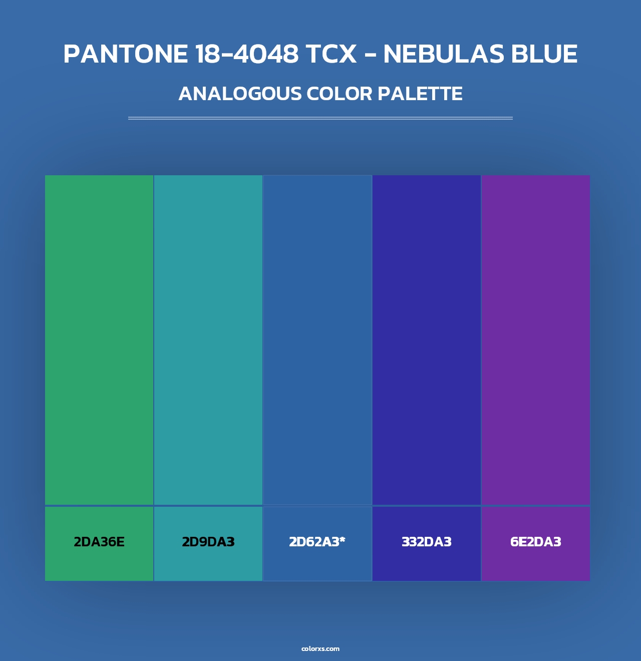 PANTONE 18-4048 TCX - Nebulas Blue - Analogous Color Palette