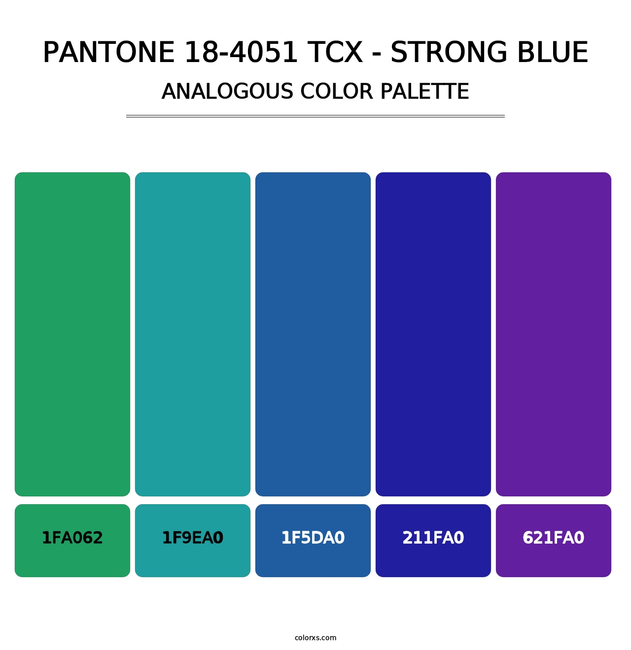 PANTONE 18-4051 TCX - Strong Blue - Analogous Color Palette