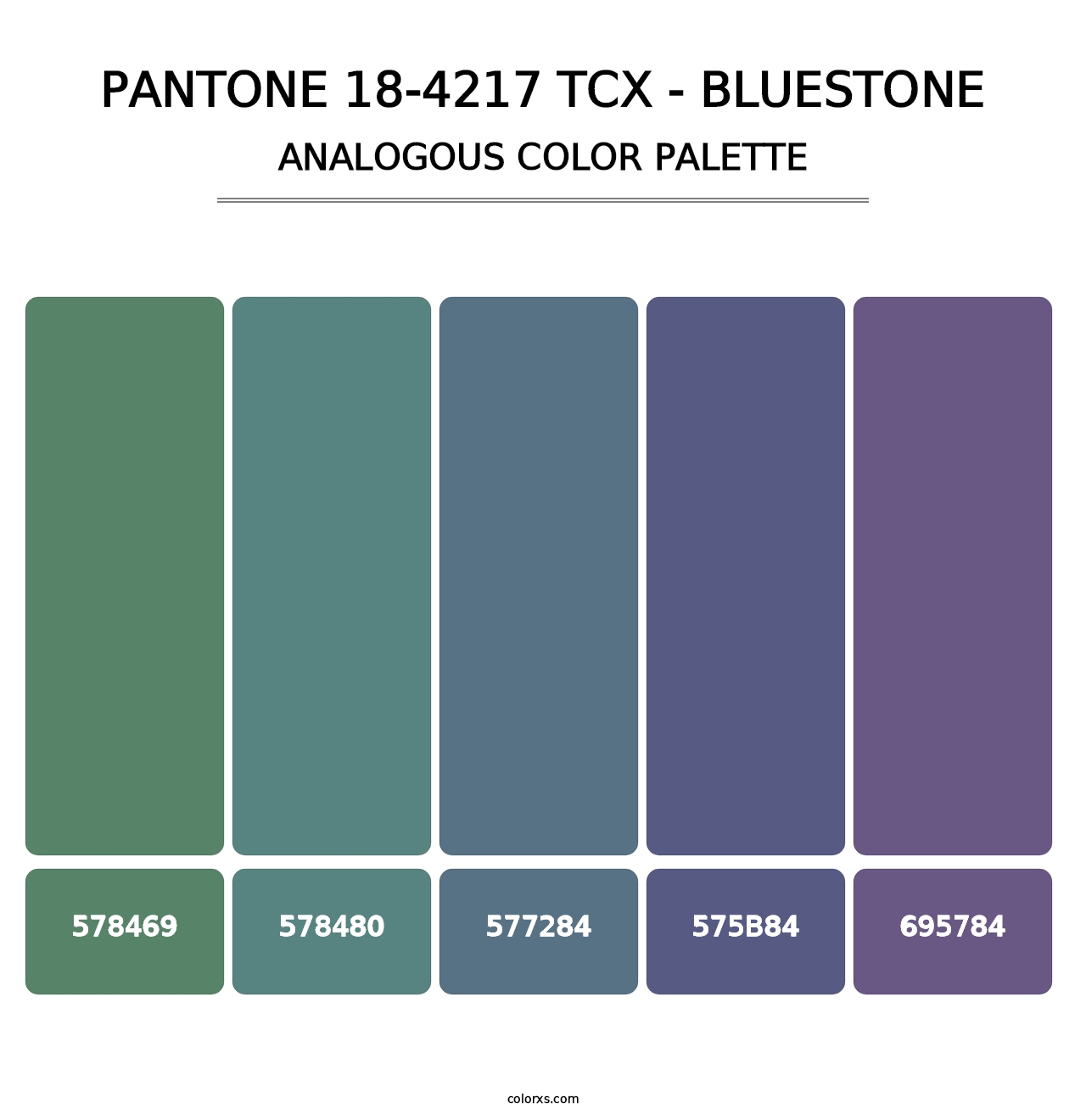 PANTONE 18-4217 TCX - Bluestone - Analogous Color Palette
