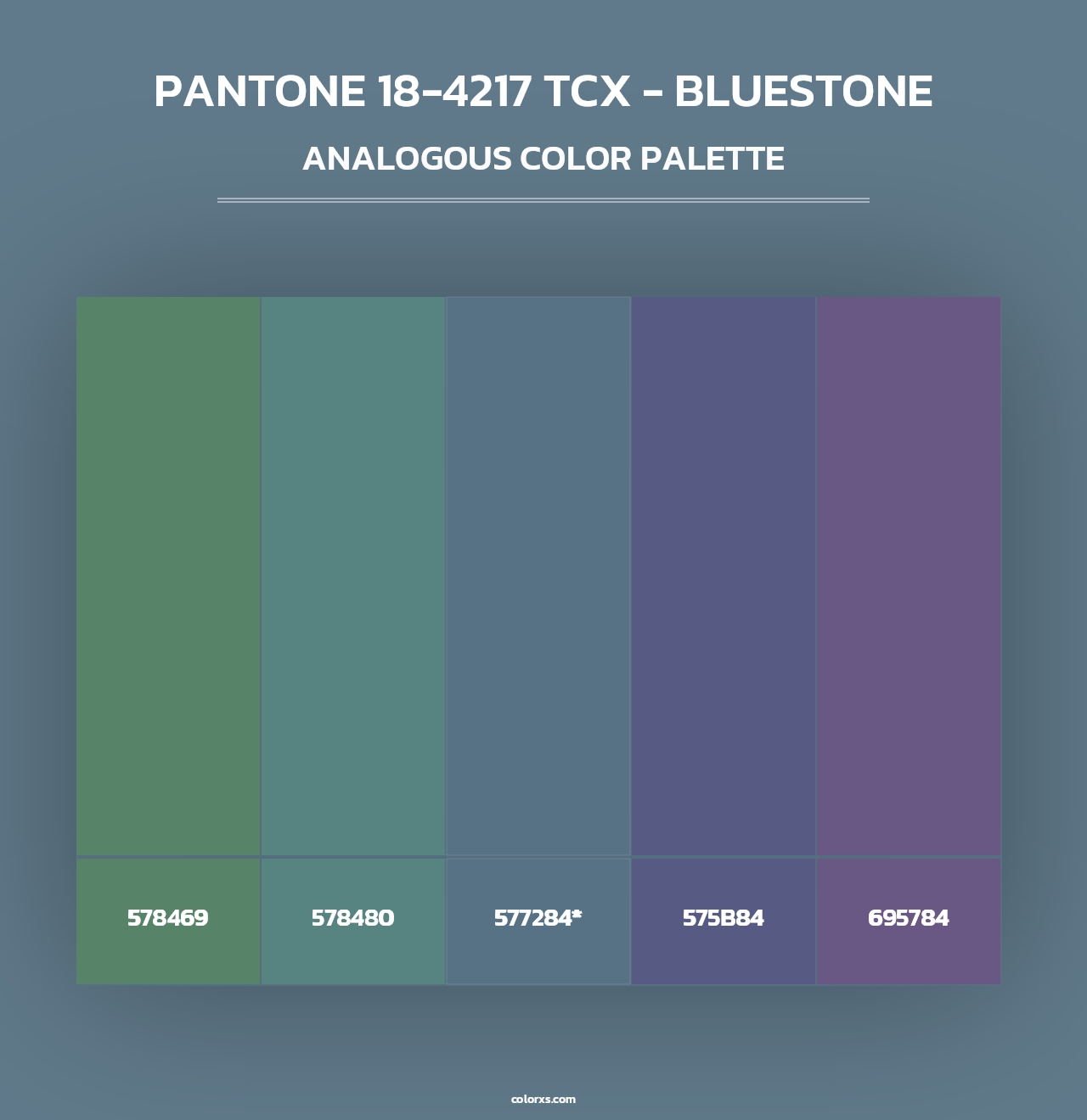 PANTONE 18-4217 TCX - Bluestone - Analogous Color Palette