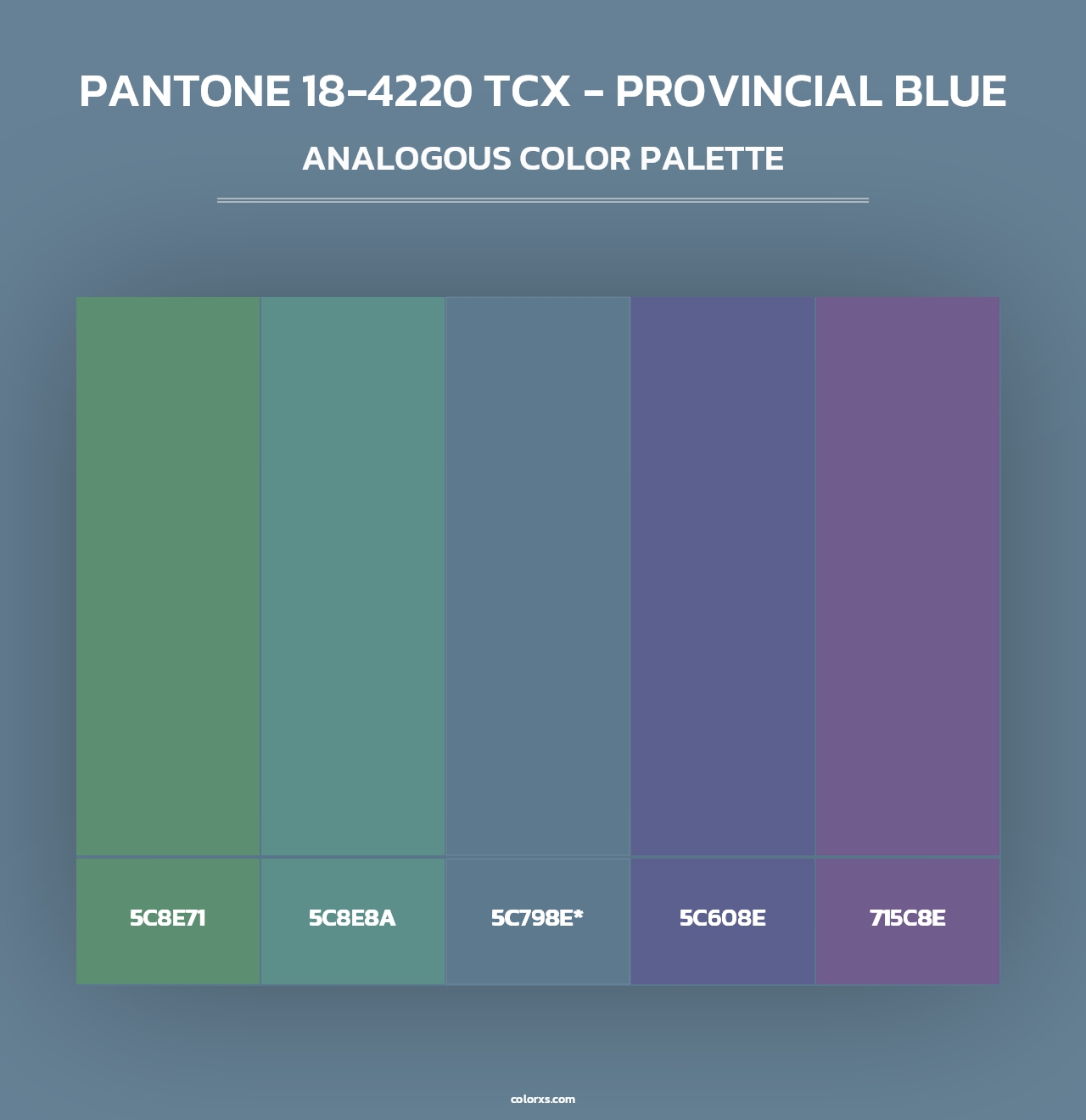PANTONE 18-4220 TCX - Provincial Blue - Analogous Color Palette