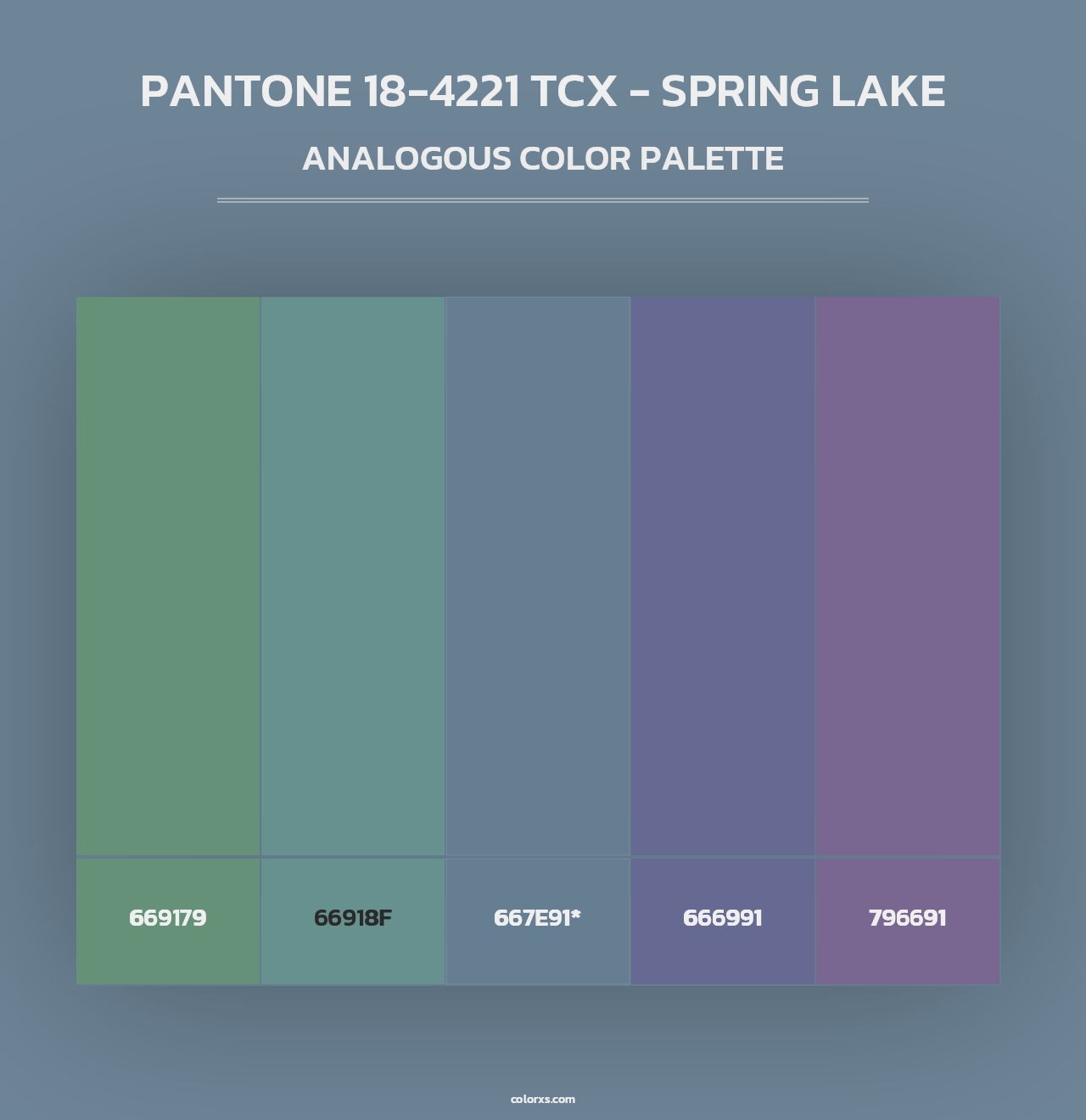 PANTONE 18-4221 TCX - Spring Lake - Analogous Color Palette