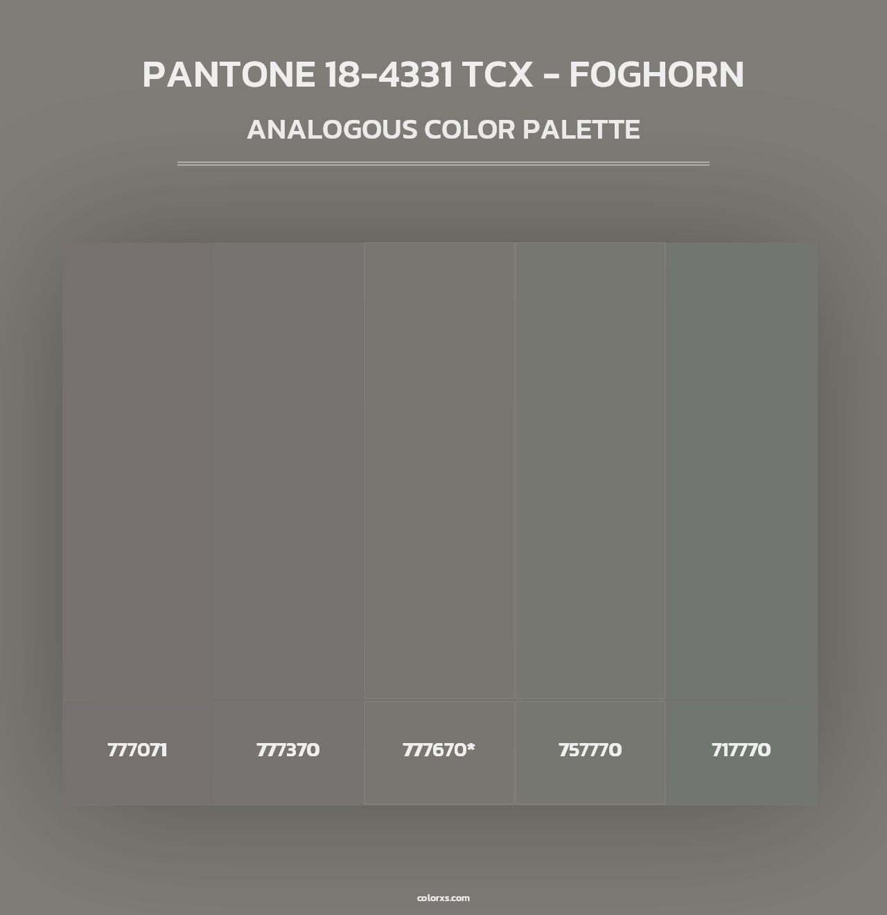 PANTONE 18-4331 TCX - Foghorn - Analogous Color Palette