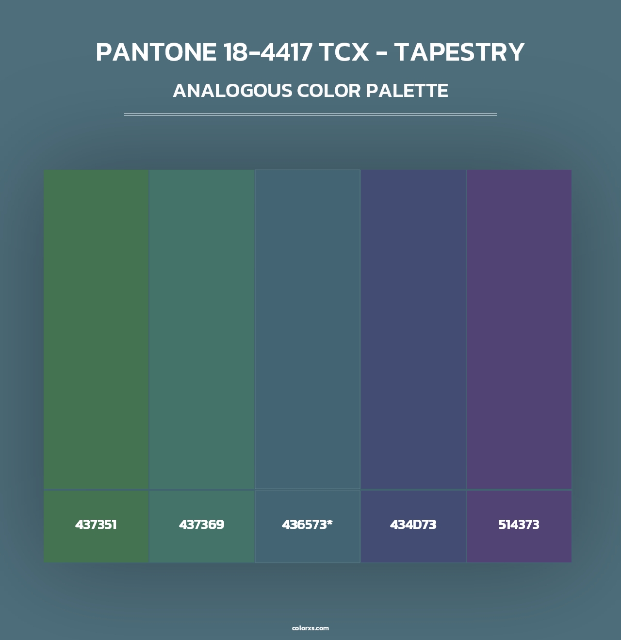 PANTONE 18-4417 TCX - Tapestry - Analogous Color Palette