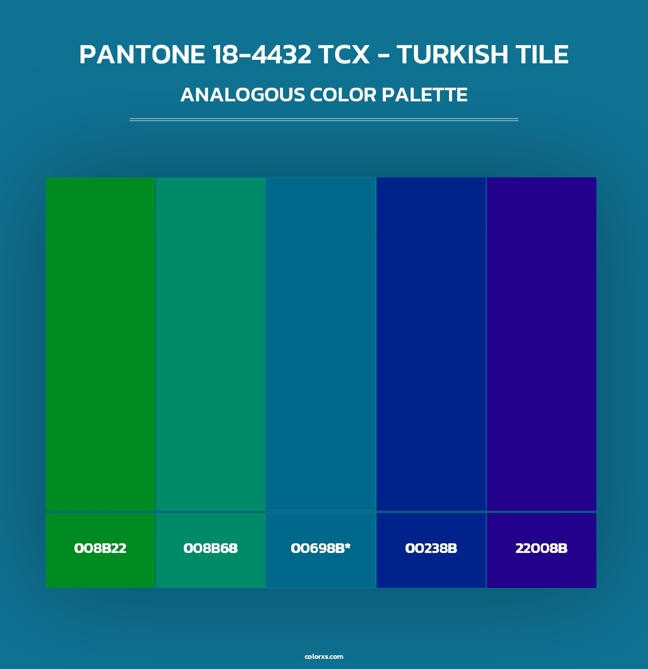PANTONE 18-4432 TCX - Turkish Tile - Analogous Color Palette