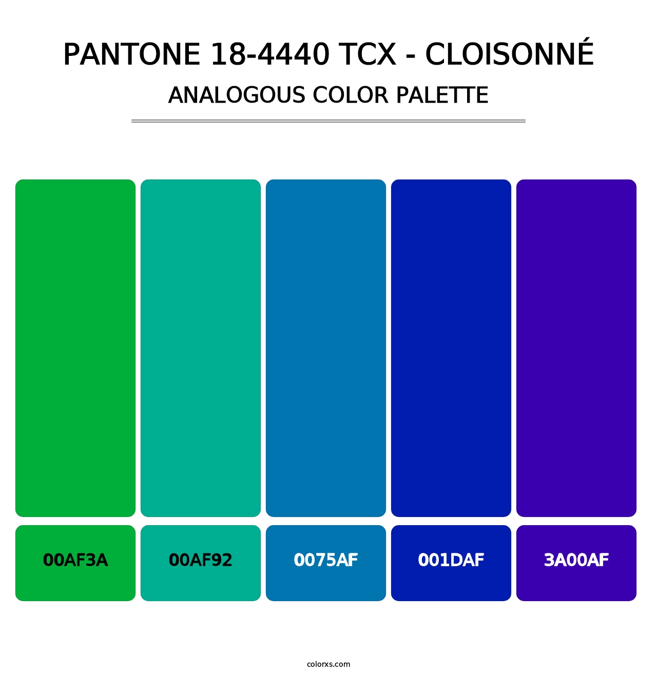 PANTONE 18-4440 TCX - Cloisonné - Analogous Color Palette