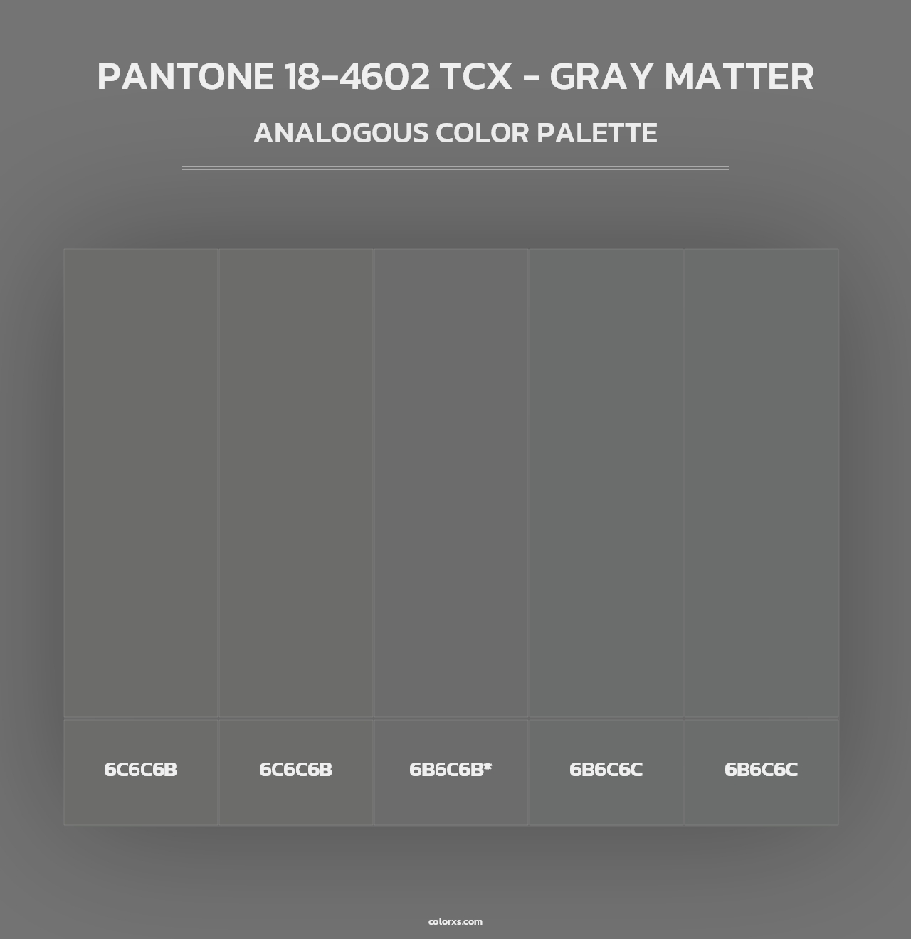 PANTONE 18-4602 TCX - Gray Matter - Analogous Color Palette