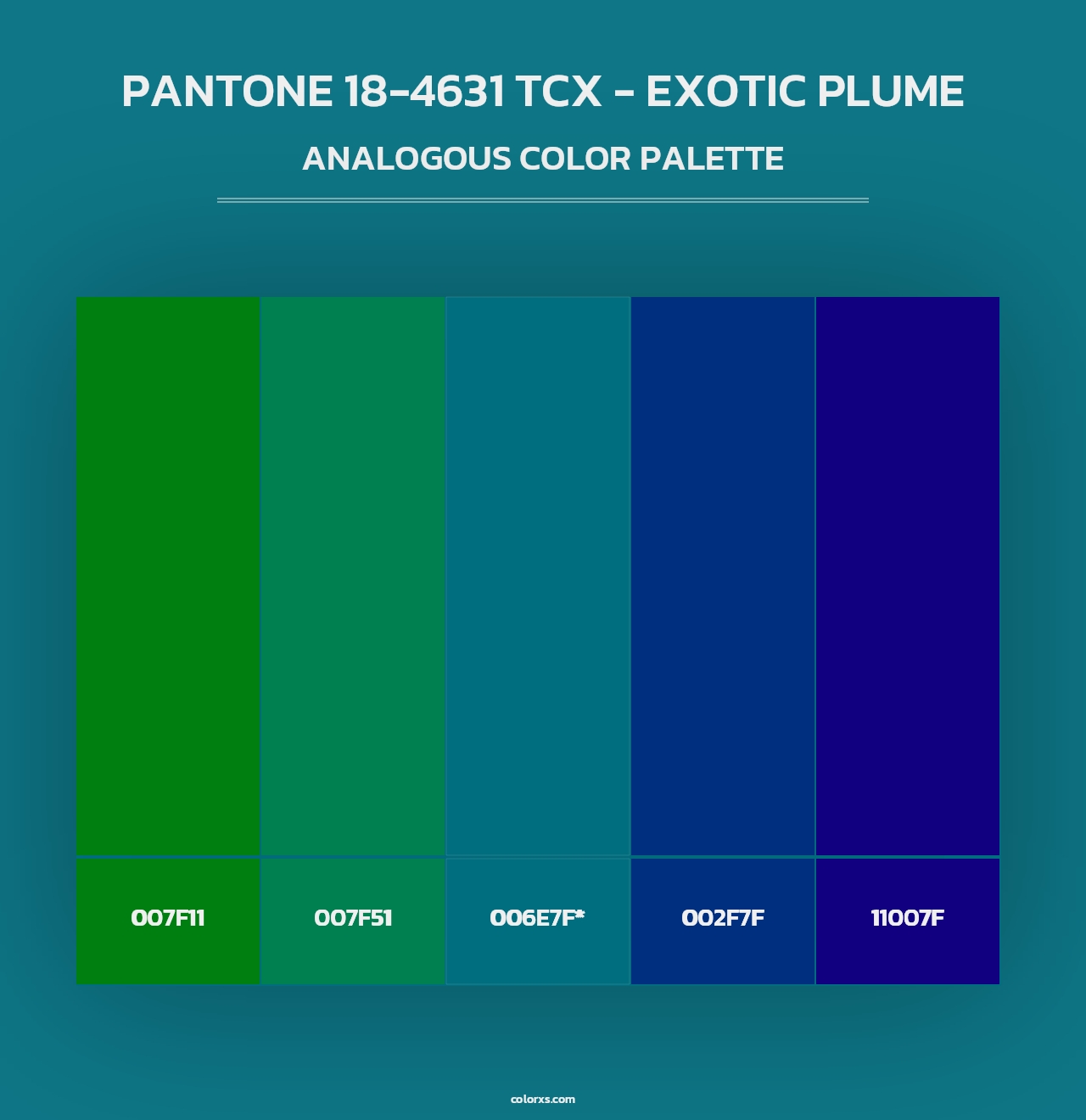 PANTONE 18-4631 TCX - Exotic Plume - Analogous Color Palette