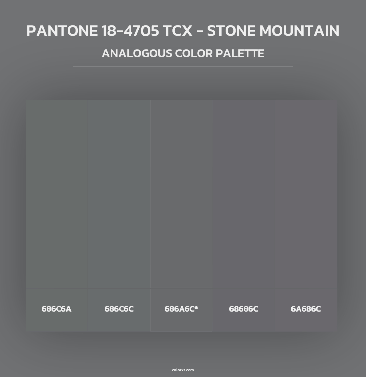 PANTONE 18-4705 TCX - Stone Mountain - Analogous Color Palette
