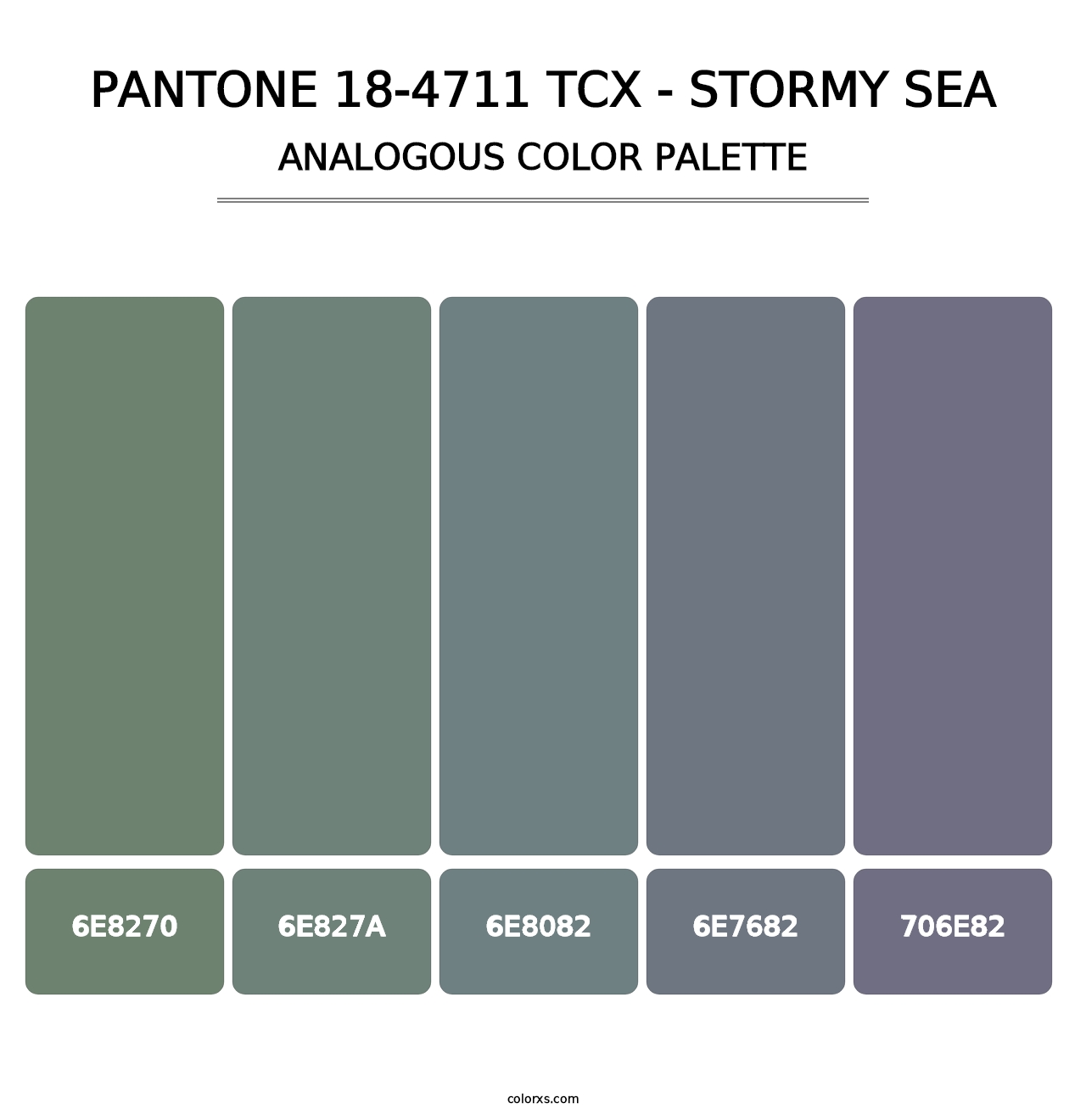 PANTONE 18-4711 TCX - Stormy Sea - Analogous Color Palette