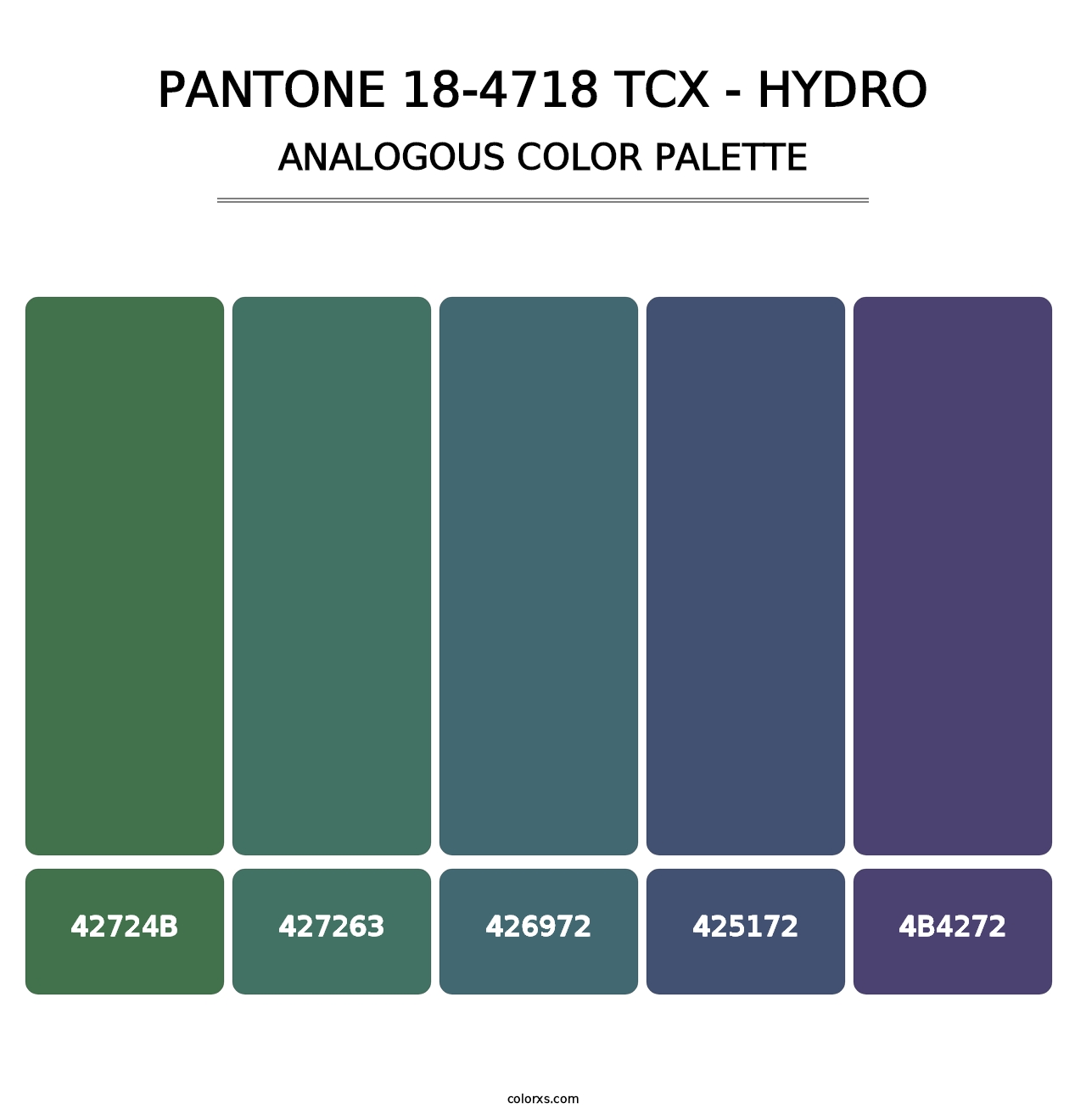 PANTONE 18-4718 TCX - Hydro - Analogous Color Palette