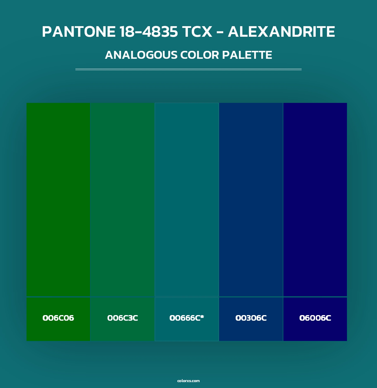 PANTONE 18-4835 TCX - Alexandrite - Analogous Color Palette