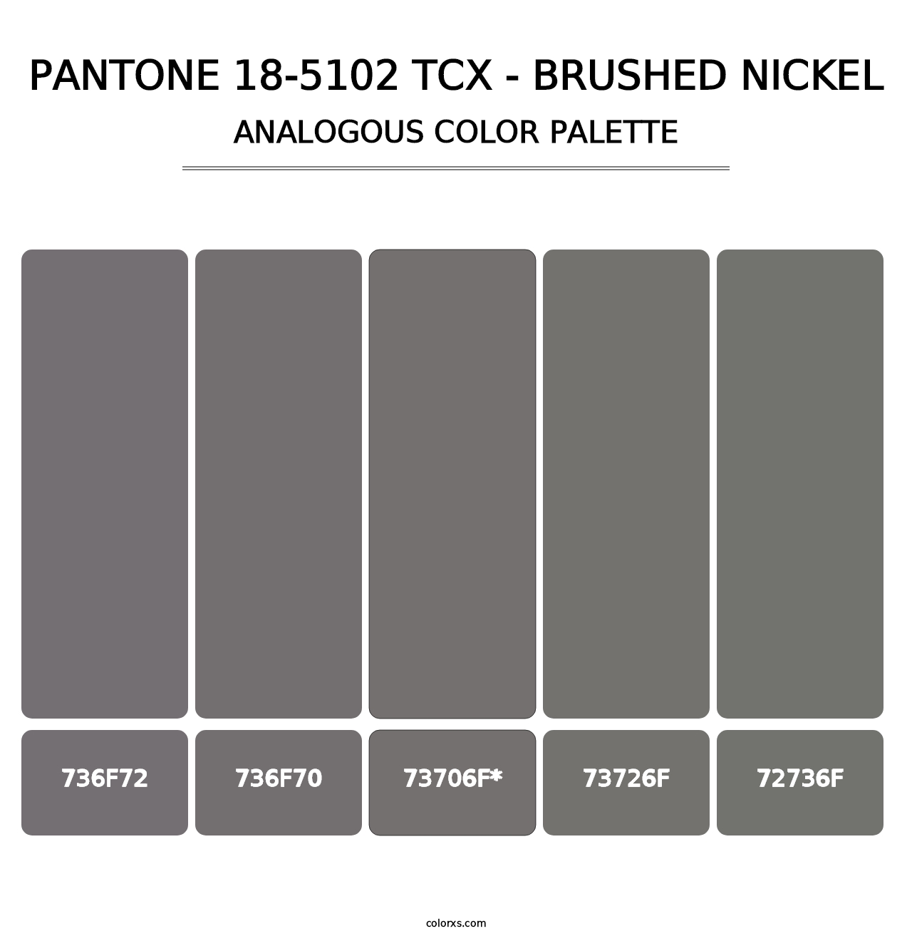 PANTONE 18-5102 TCX - Brushed Nickel - Analogous Color Palette