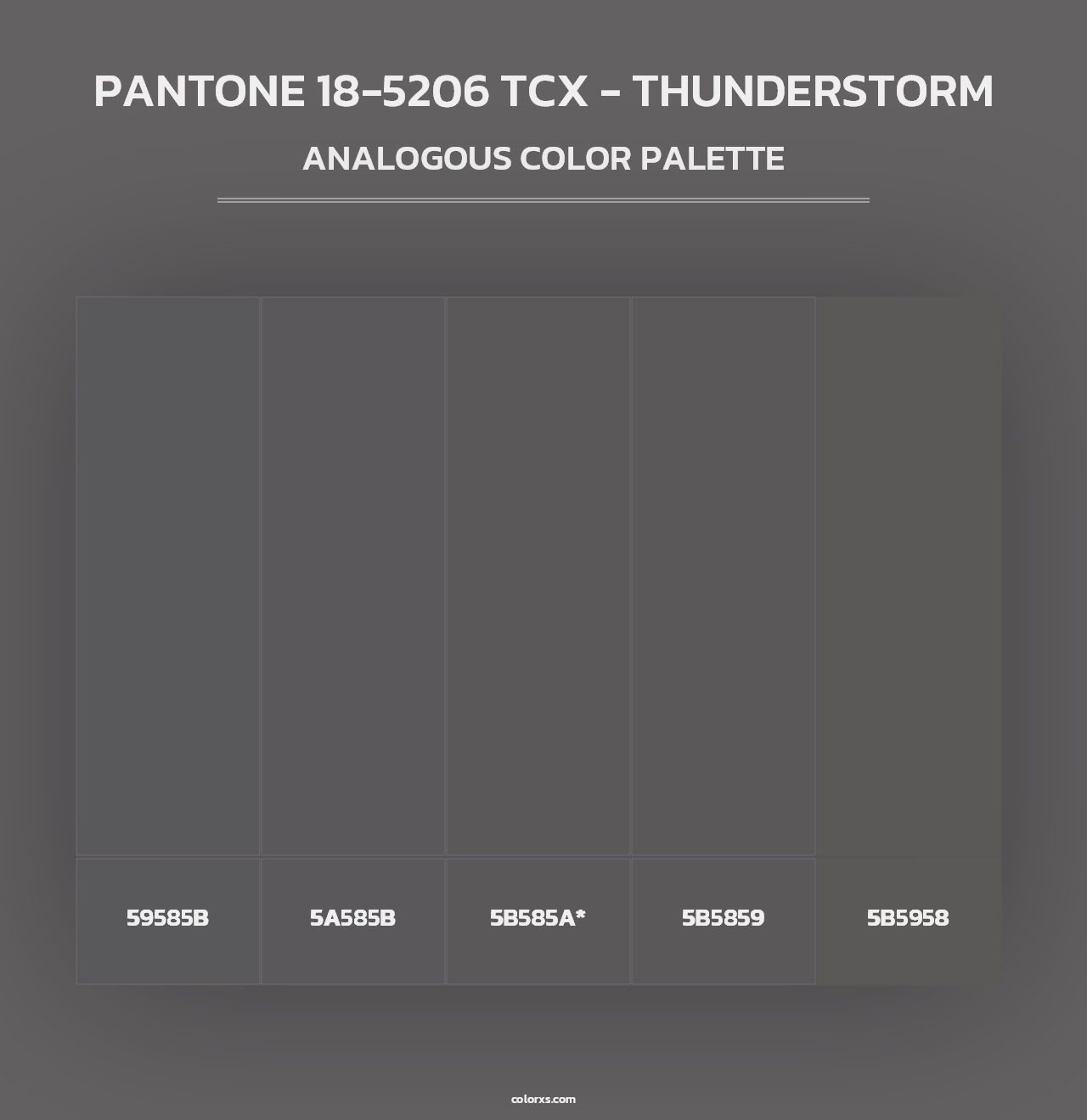 PANTONE 18-5206 TCX - Thunderstorm - Analogous Color Palette