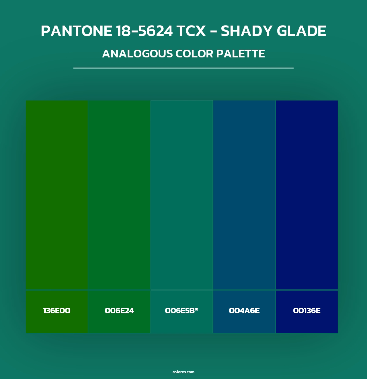 PANTONE 18-5624 TCX - Shady Glade - Analogous Color Palette