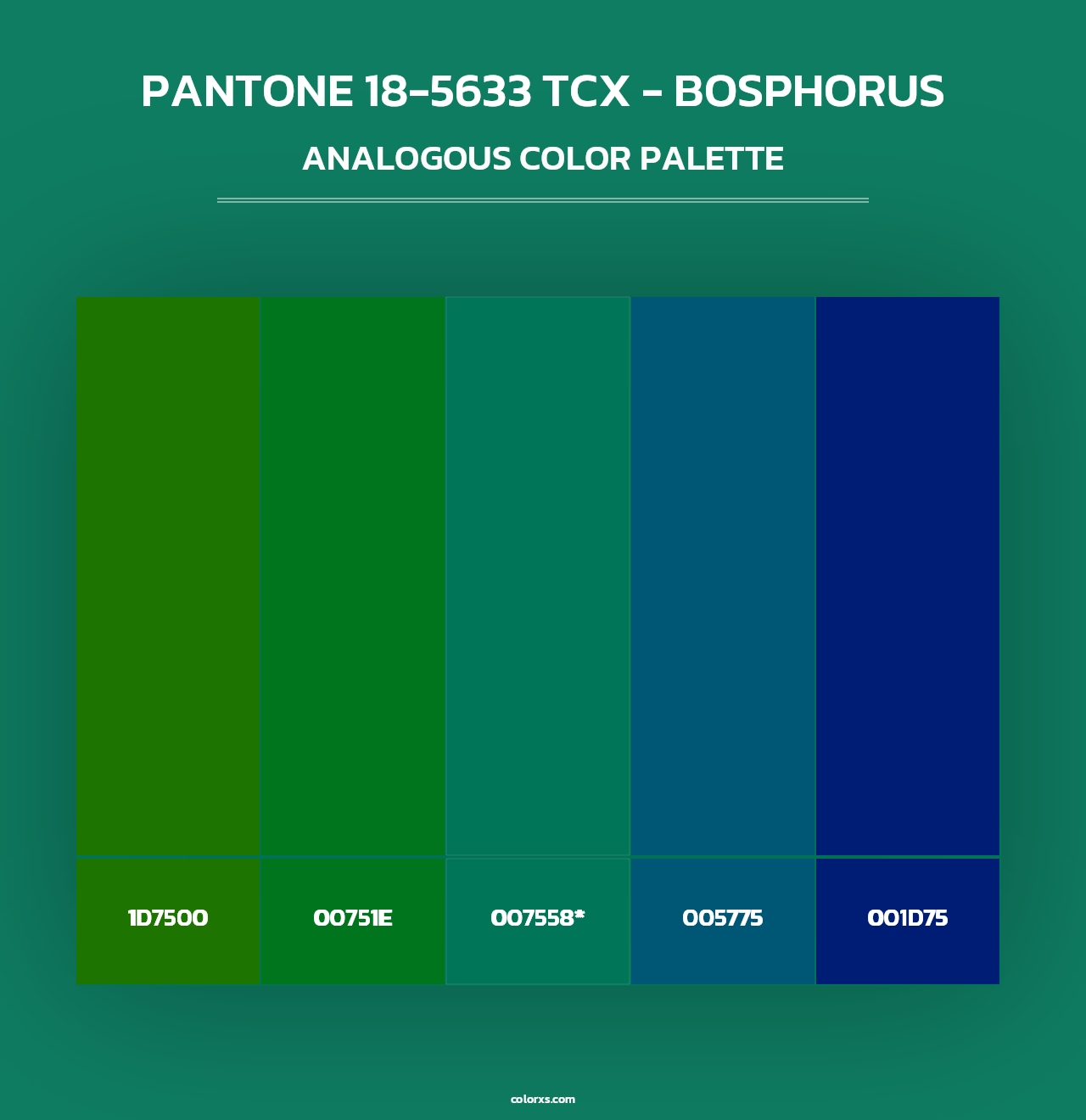PANTONE 18-5633 TCX - Bosphorus - Analogous Color Palette