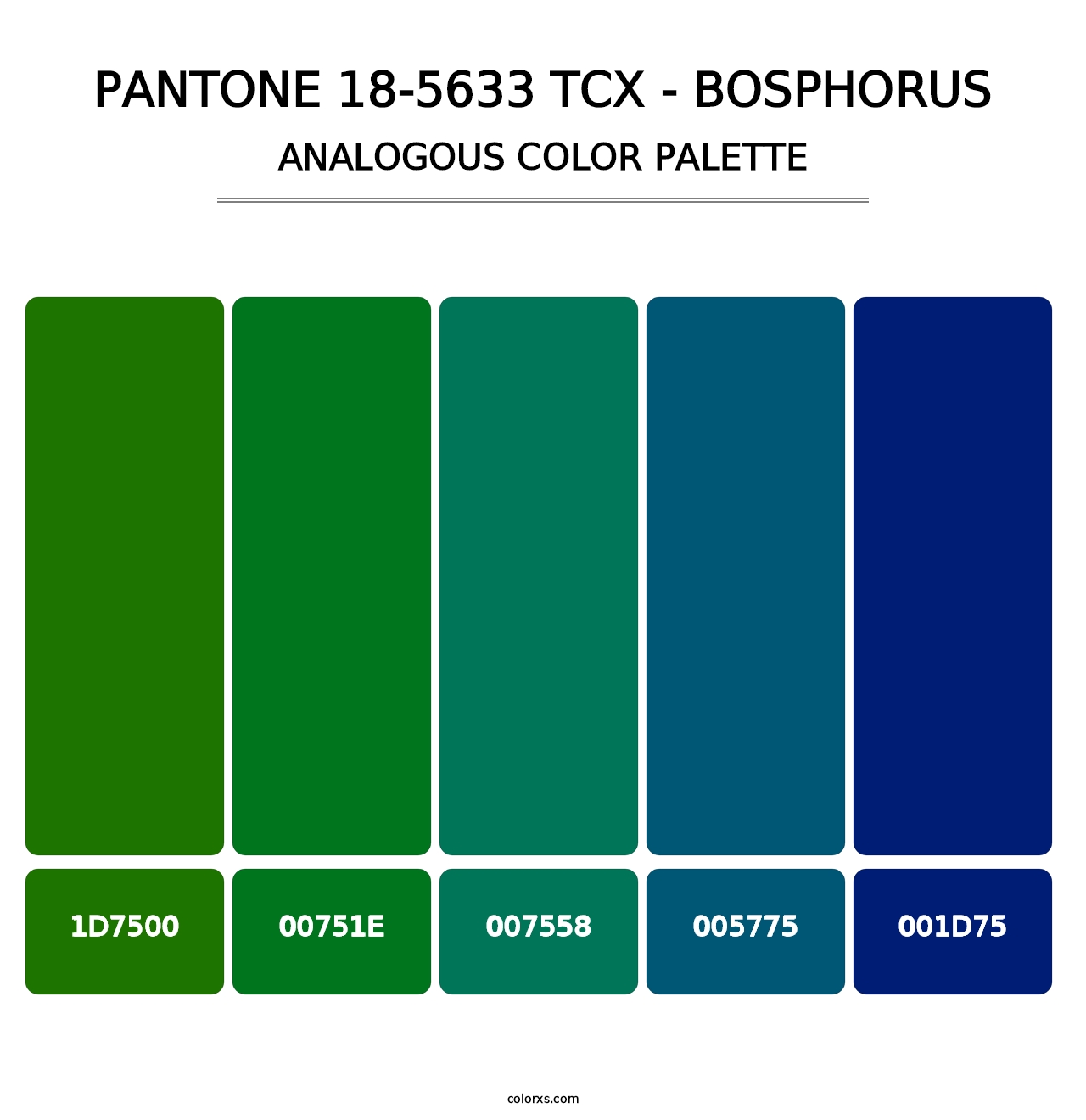 PANTONE 18-5633 TCX - Bosphorus - Analogous Color Palette