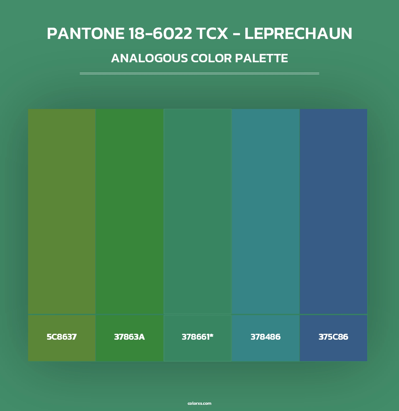 PANTONE 18-6022 TCX - Leprechaun - Analogous Color Palette