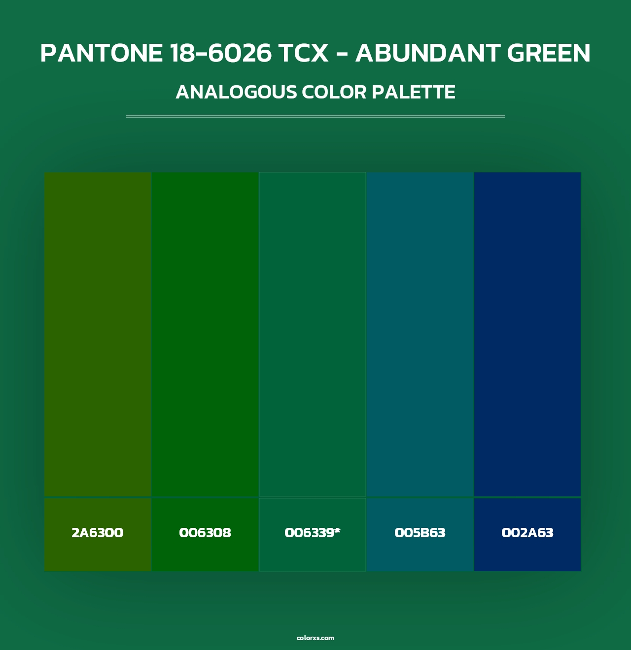 PANTONE 18-6026 TCX - Abundant Green - Analogous Color Palette