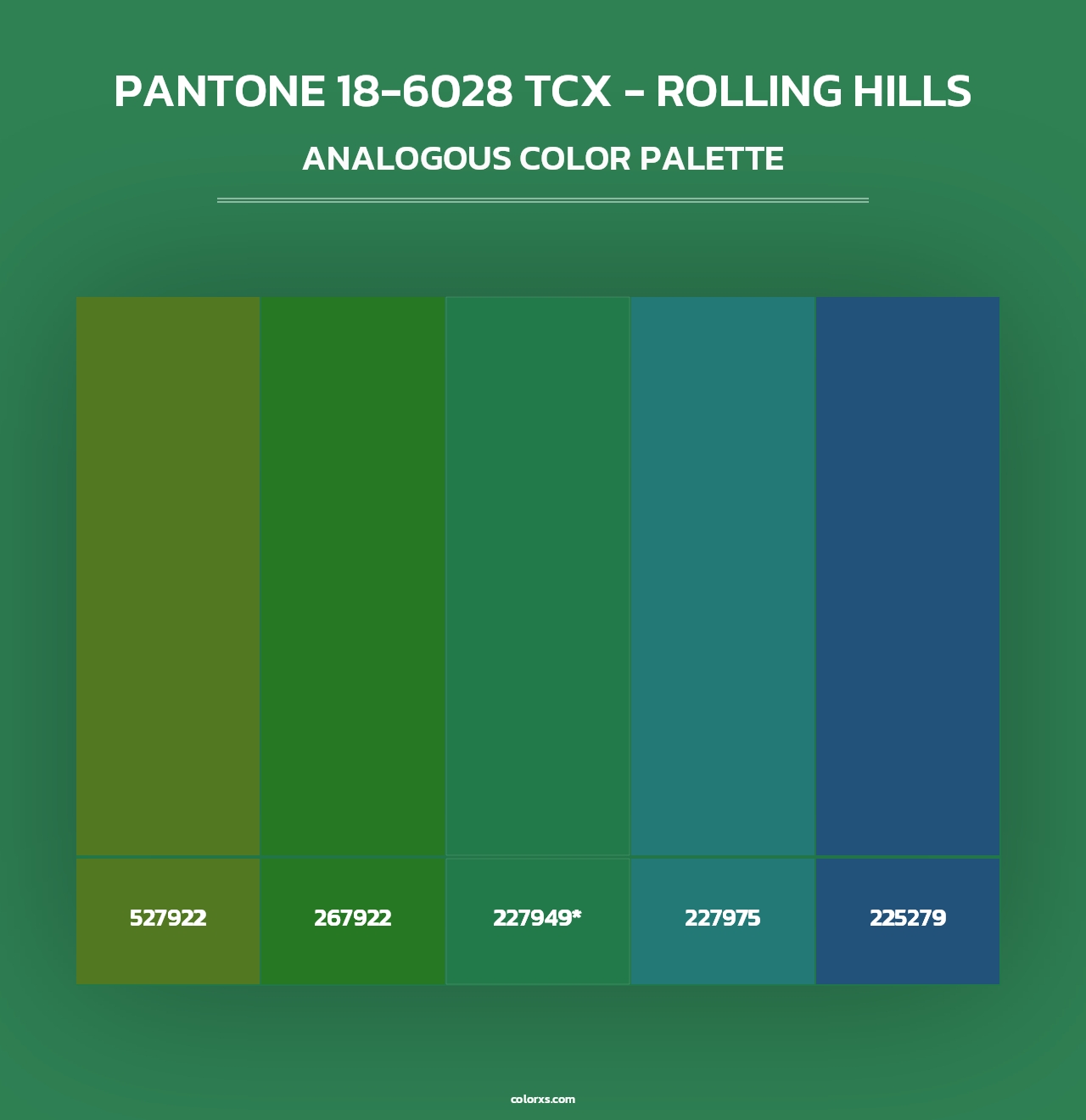 PANTONE 18-6028 TCX - Rolling Hills - Analogous Color Palette