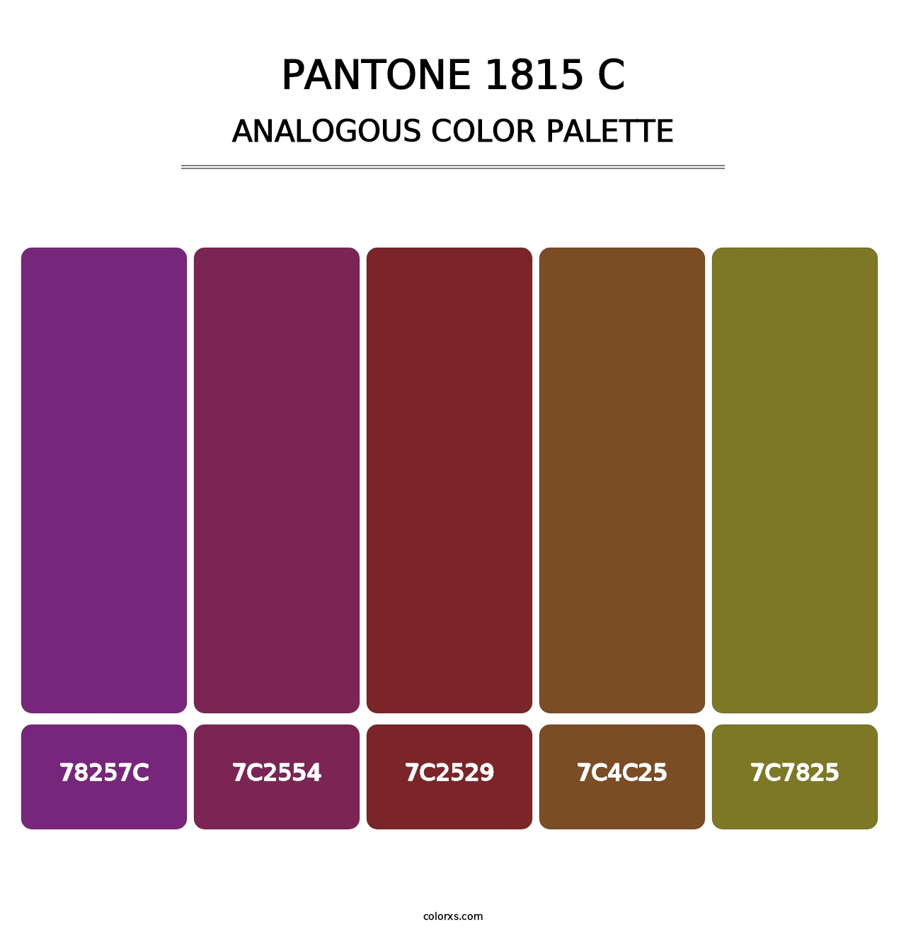 PANTONE 1815 C - Analogous Color Palette