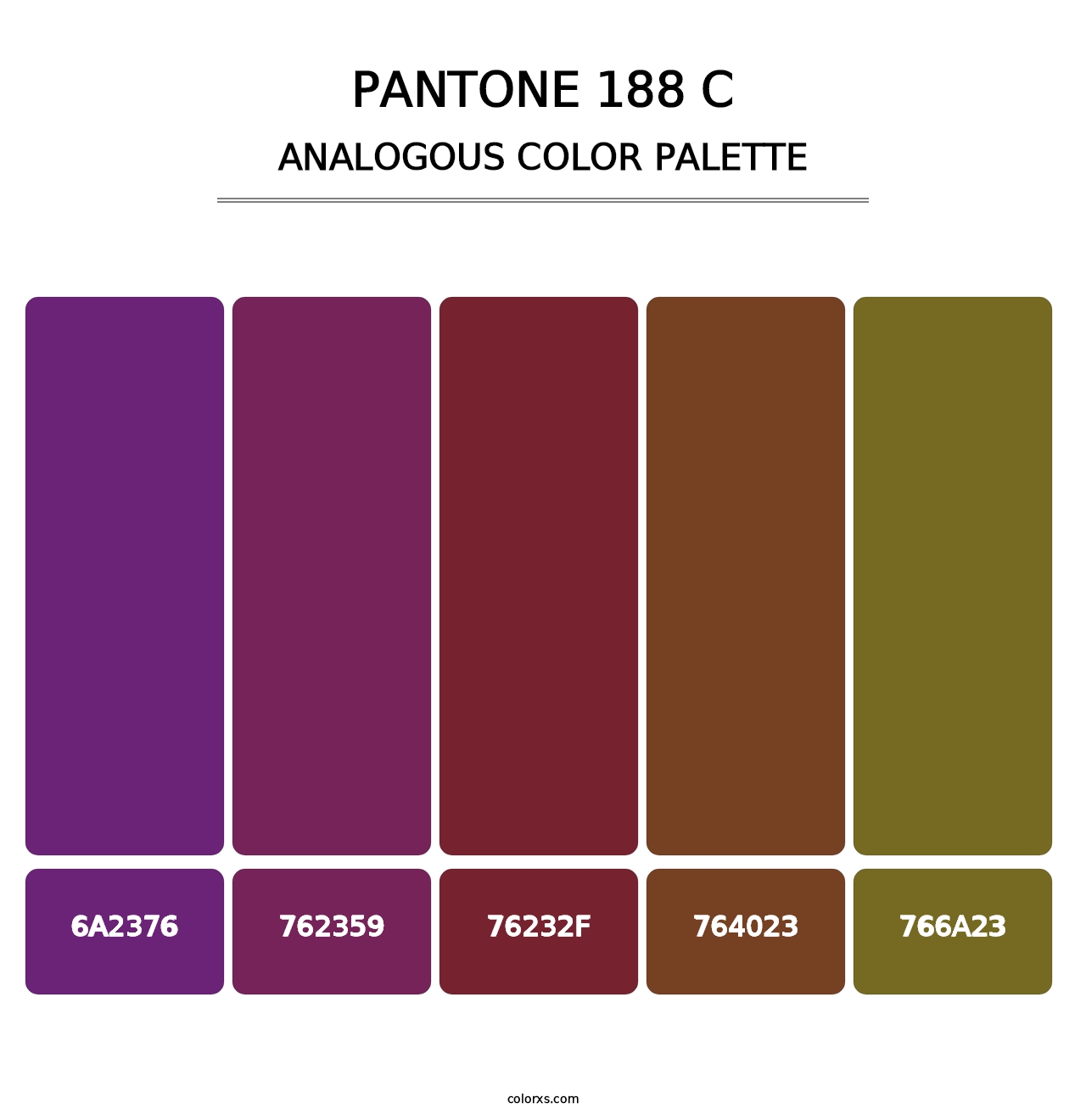 PANTONE 188 C - Analogous Color Palette