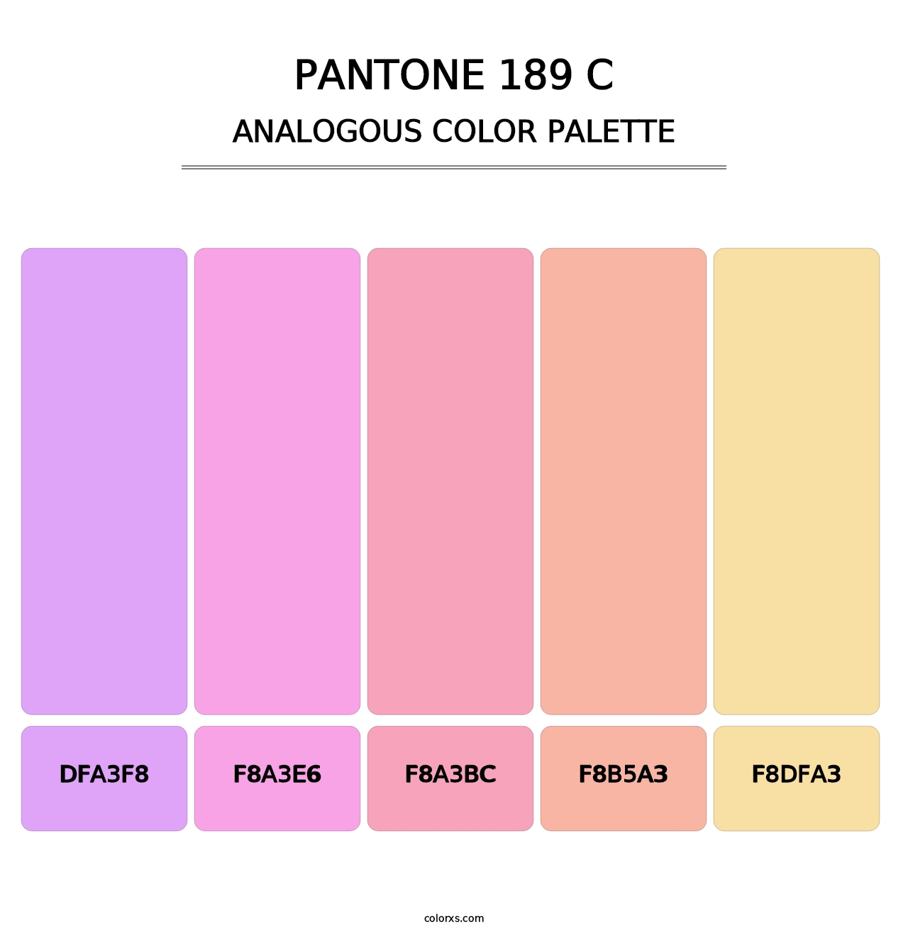 PANTONE 189 C - Analogous Color Palette