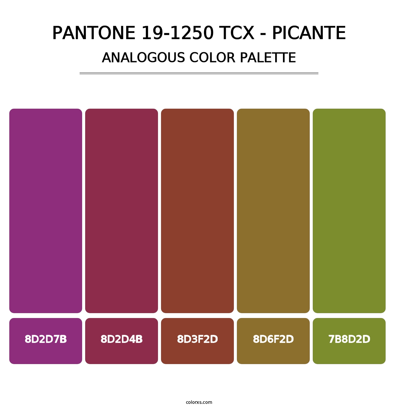 PANTONE 19-1250 TCX - Picante - Analogous Color Palette