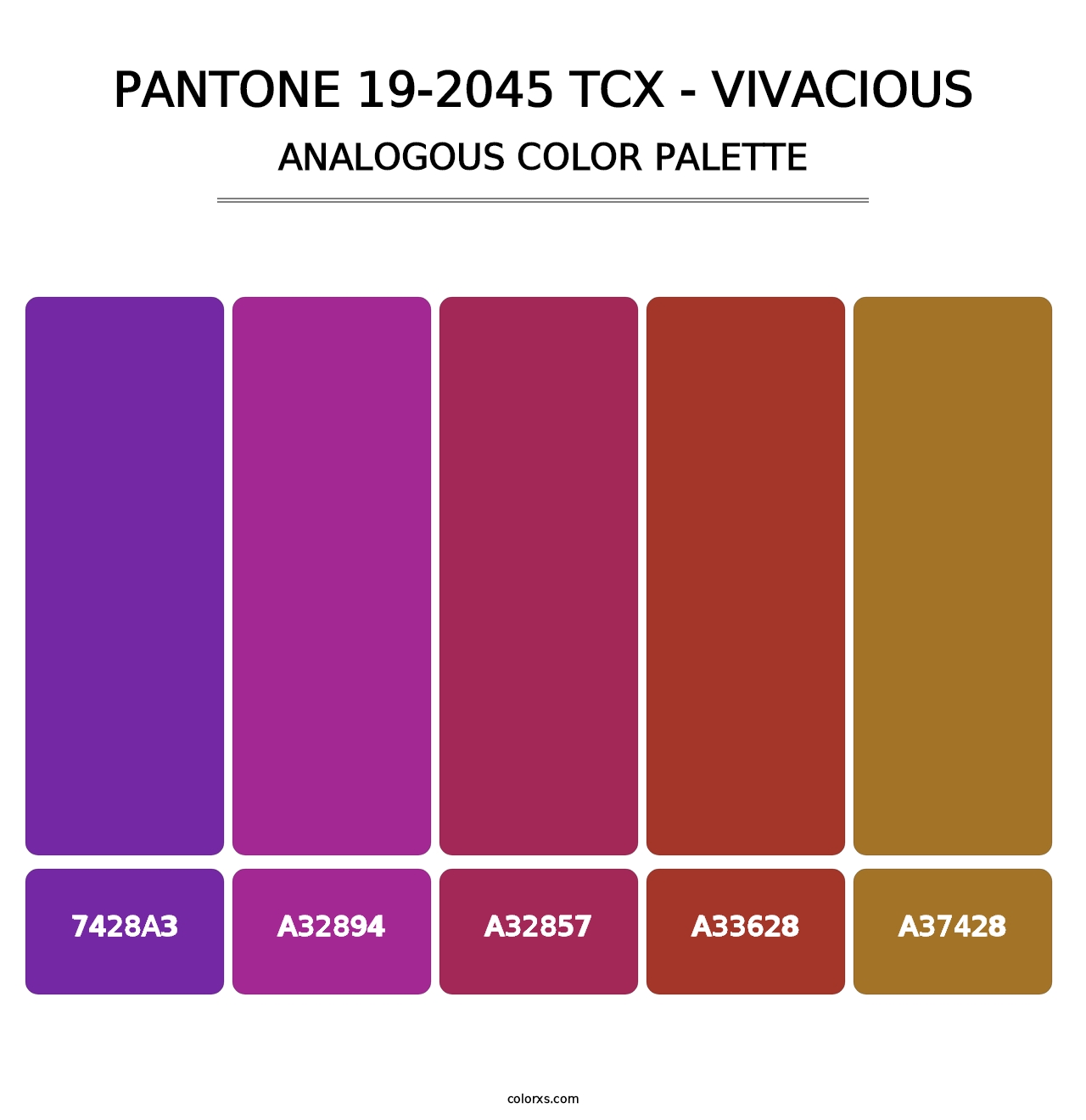 PANTONE 19-2045 TCX - Vivacious - Analogous Color Palette