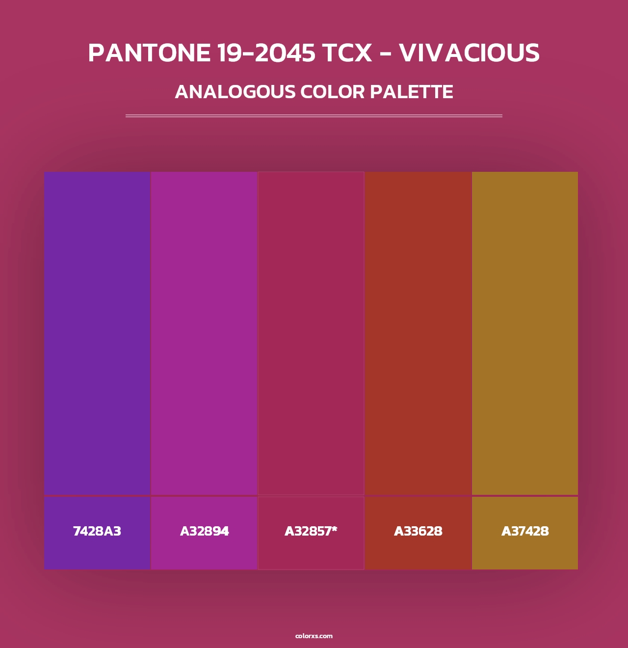 PANTONE 19-2045 TCX - Vivacious - Analogous Color Palette