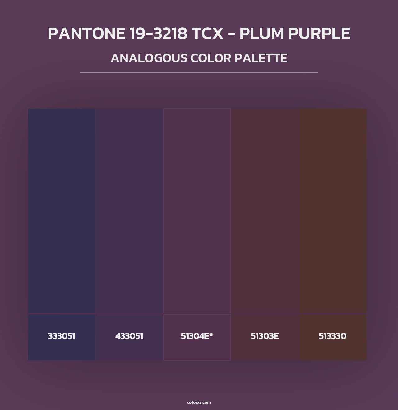 PANTONE 19-3218 TCX - Plum Purple - Analogous Color Palette