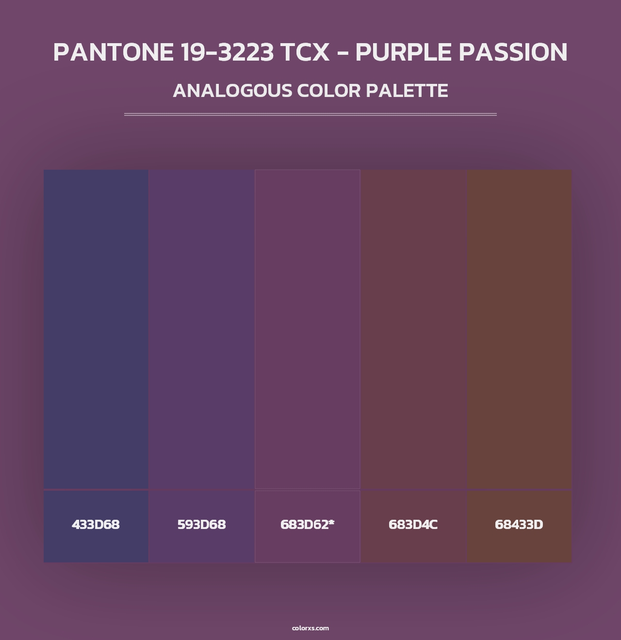 PANTONE 19-3223 TCX - Purple Passion - Analogous Color Palette