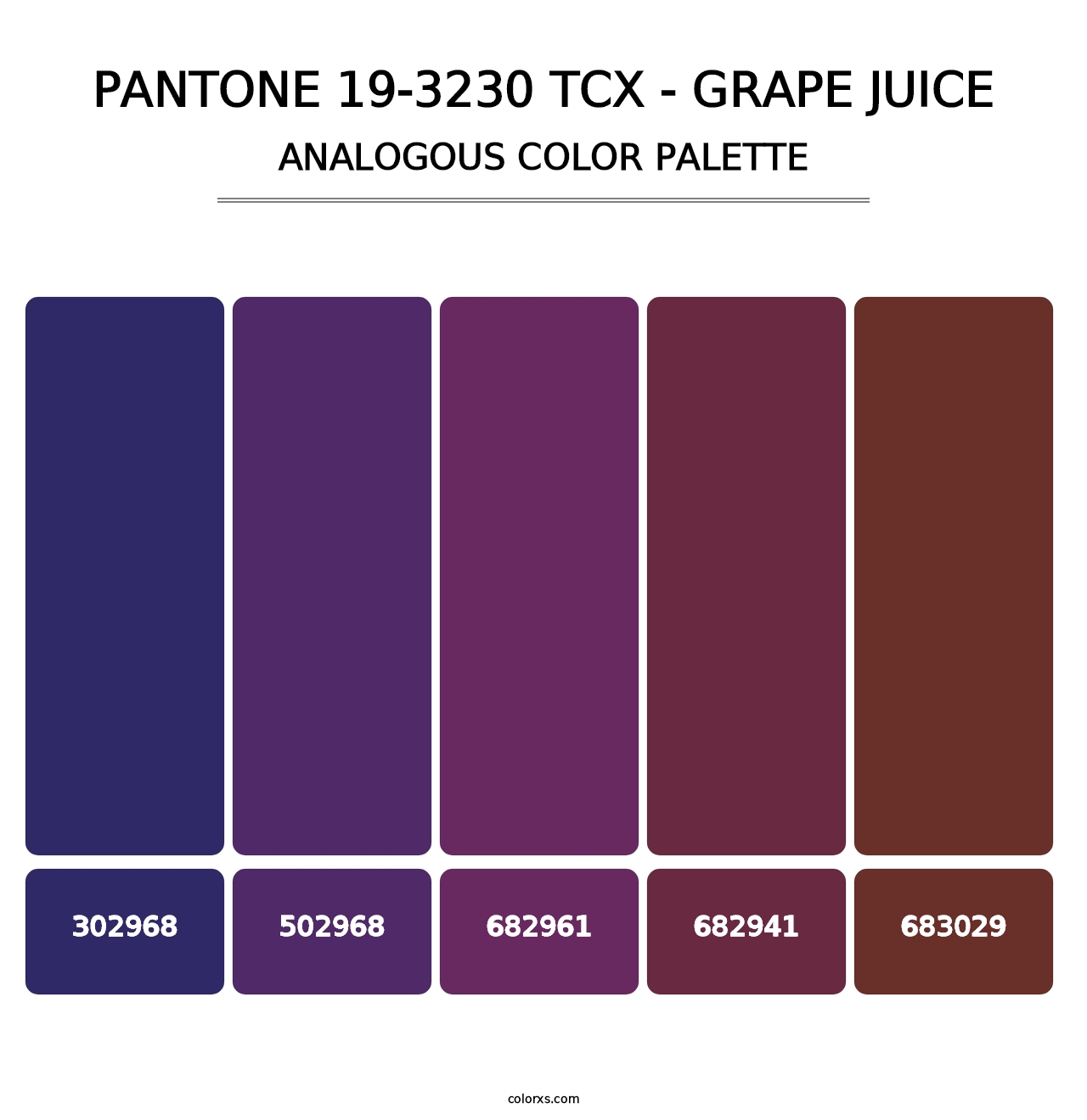 PANTONE 19-3230 TCX - Grape Juice - Analogous Color Palette