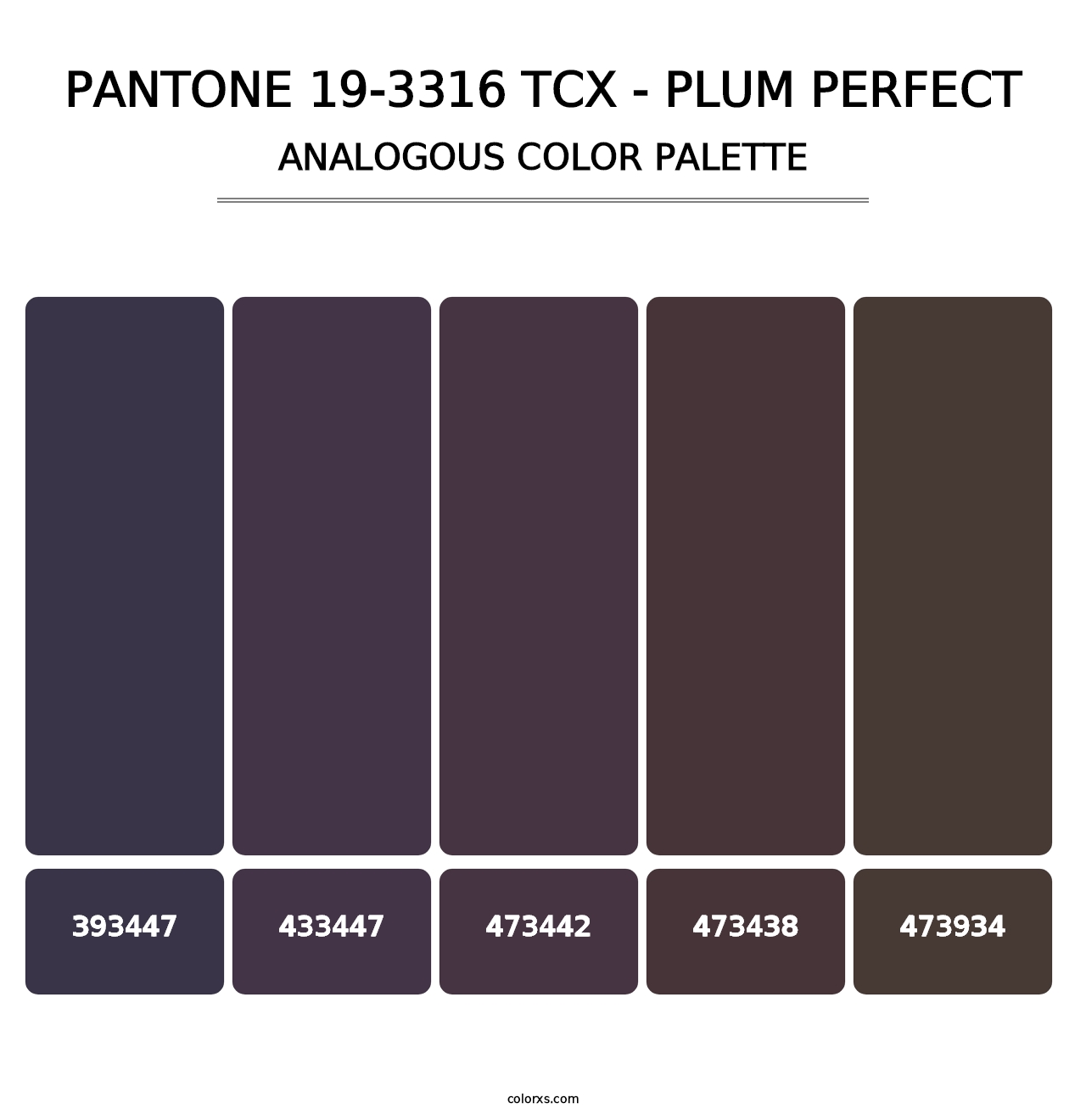 PANTONE 19-3316 TCX - Plum Perfect - Analogous Color Palette