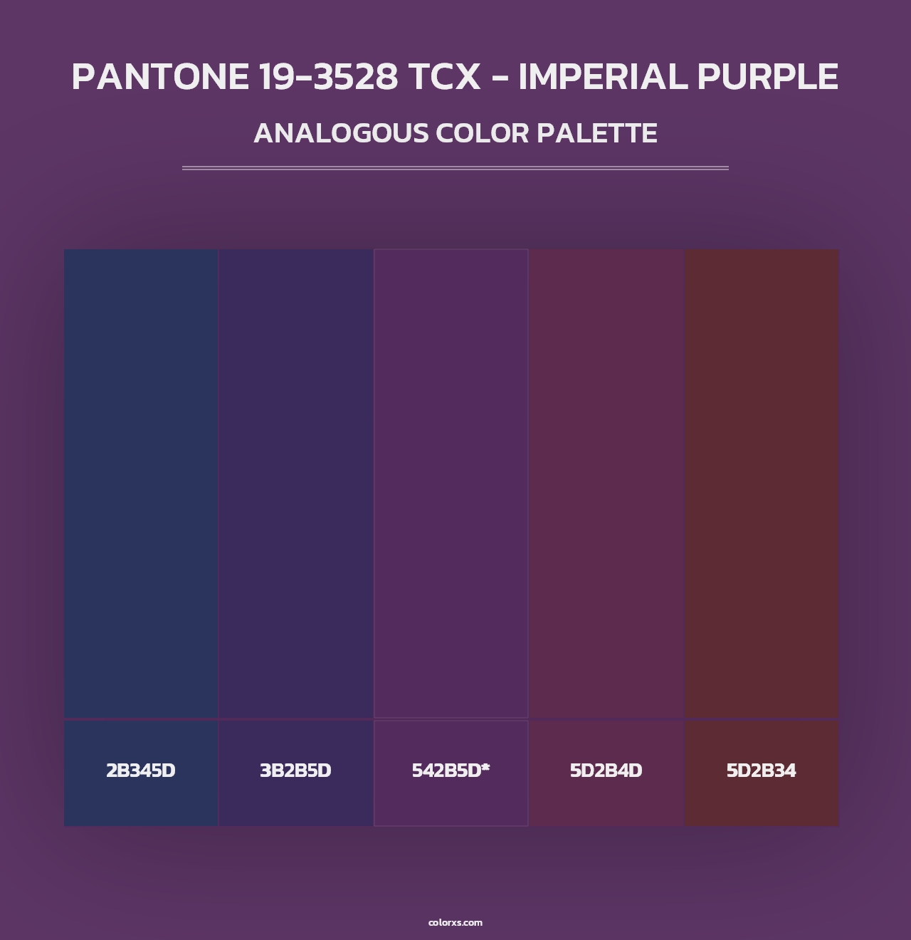 PANTONE 19-3528 TCX - Imperial Purple - Analogous Color Palette