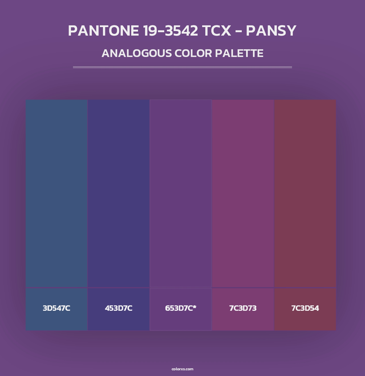 PANTONE 19-3542 TCX - Pansy - Analogous Color Palette