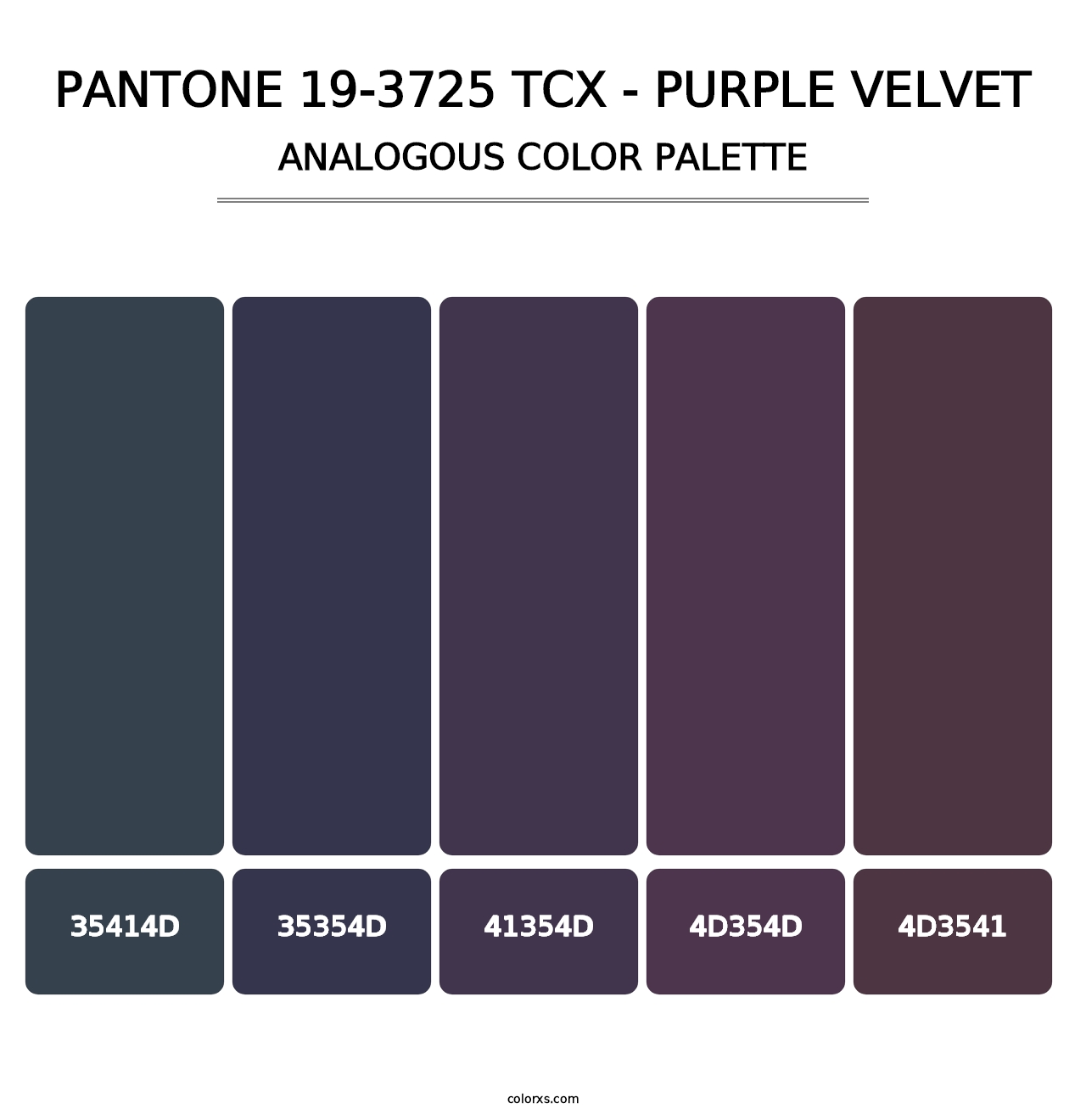 PANTONE 19-3725 TCX - Purple Velvet - Analogous Color Palette