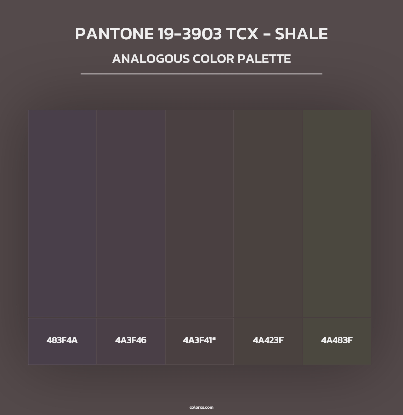 PANTONE 19-3903 TCX - Shale - Analogous Color Palette